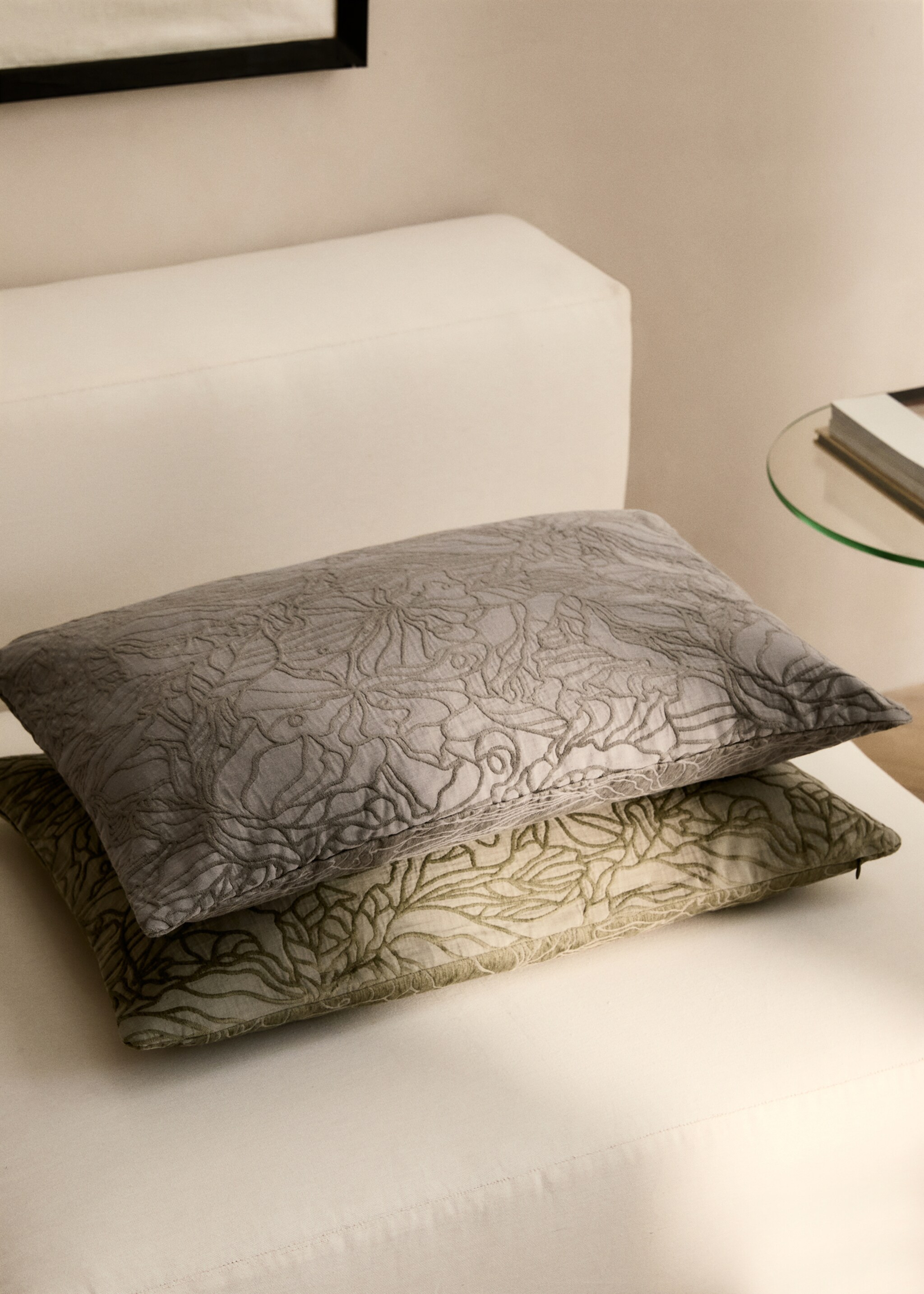 Jacquard fabric cushion cover 40x60 cm - General plane