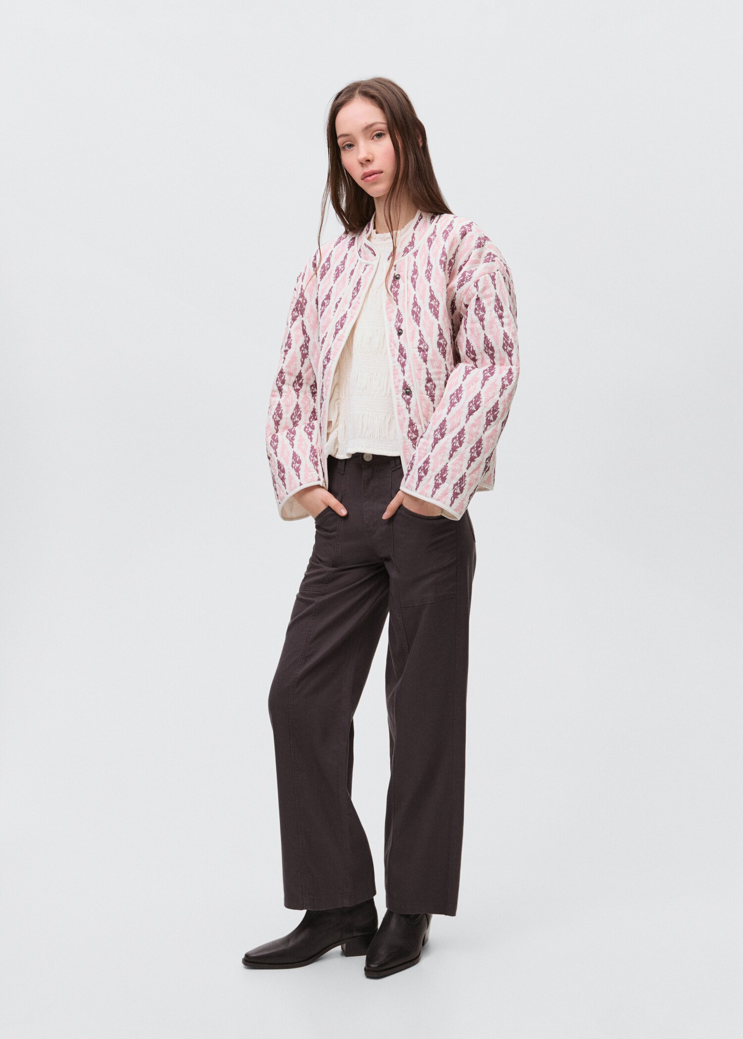 Quilted cotton jacket - General plane
