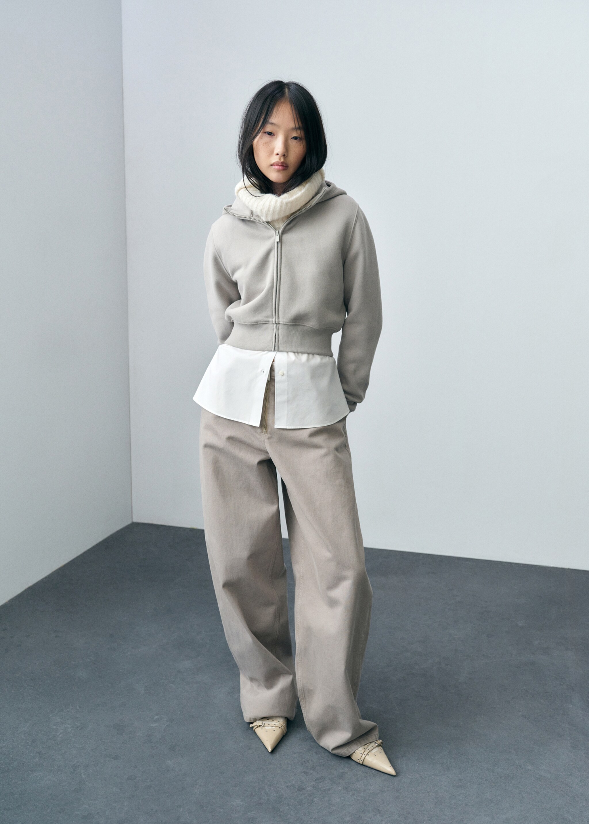 Cropped sweatshirt hoodie - General plane