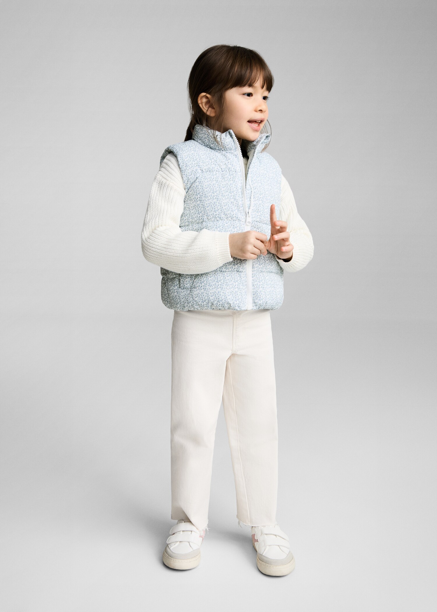 Printed quilted gilet - General plane