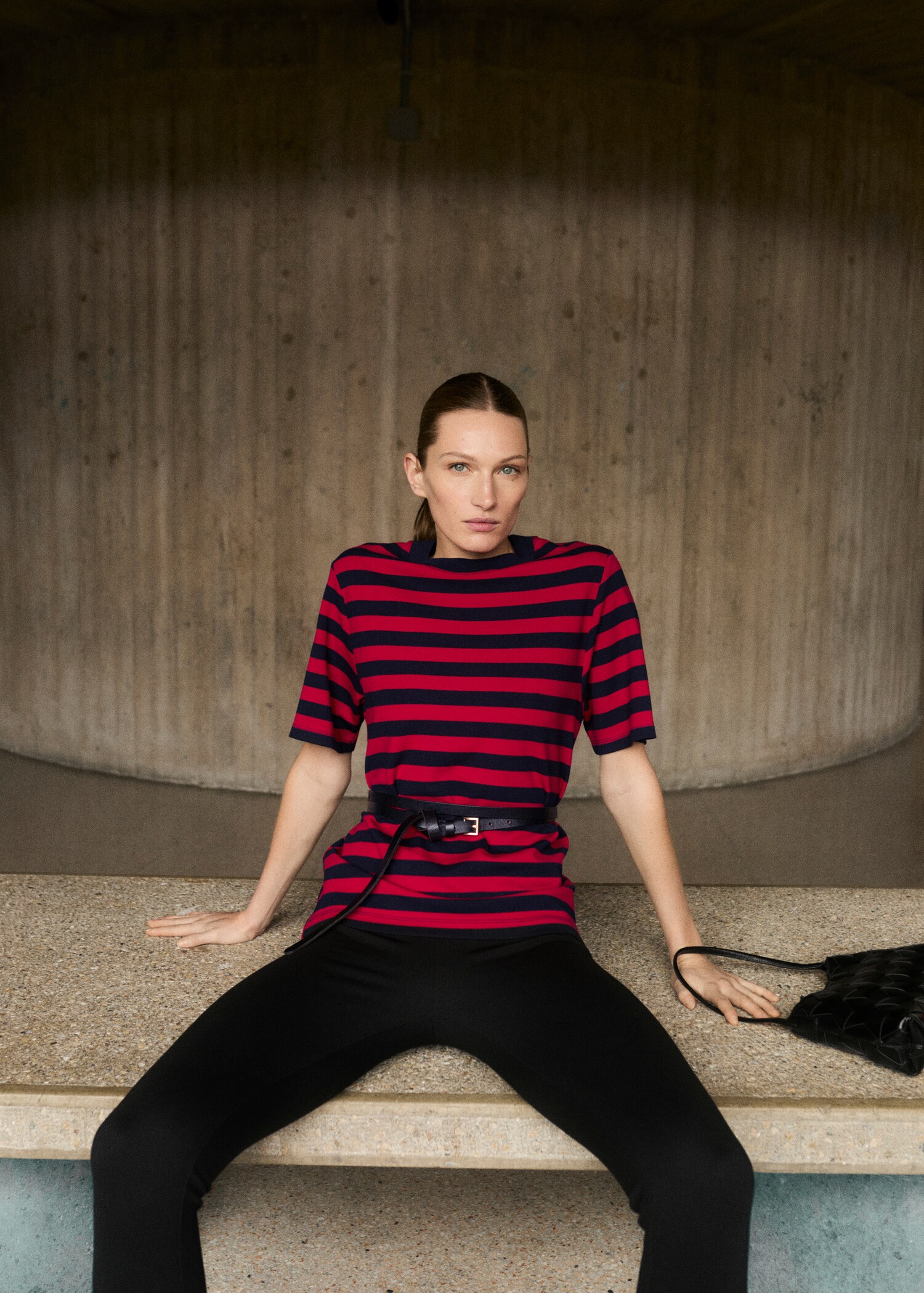 Striped short-sleeved t-shirt - General plane