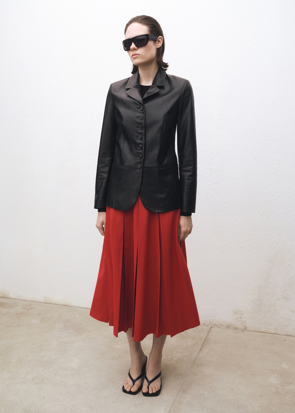 Mango Wool-blend pleated skirt thumbnail