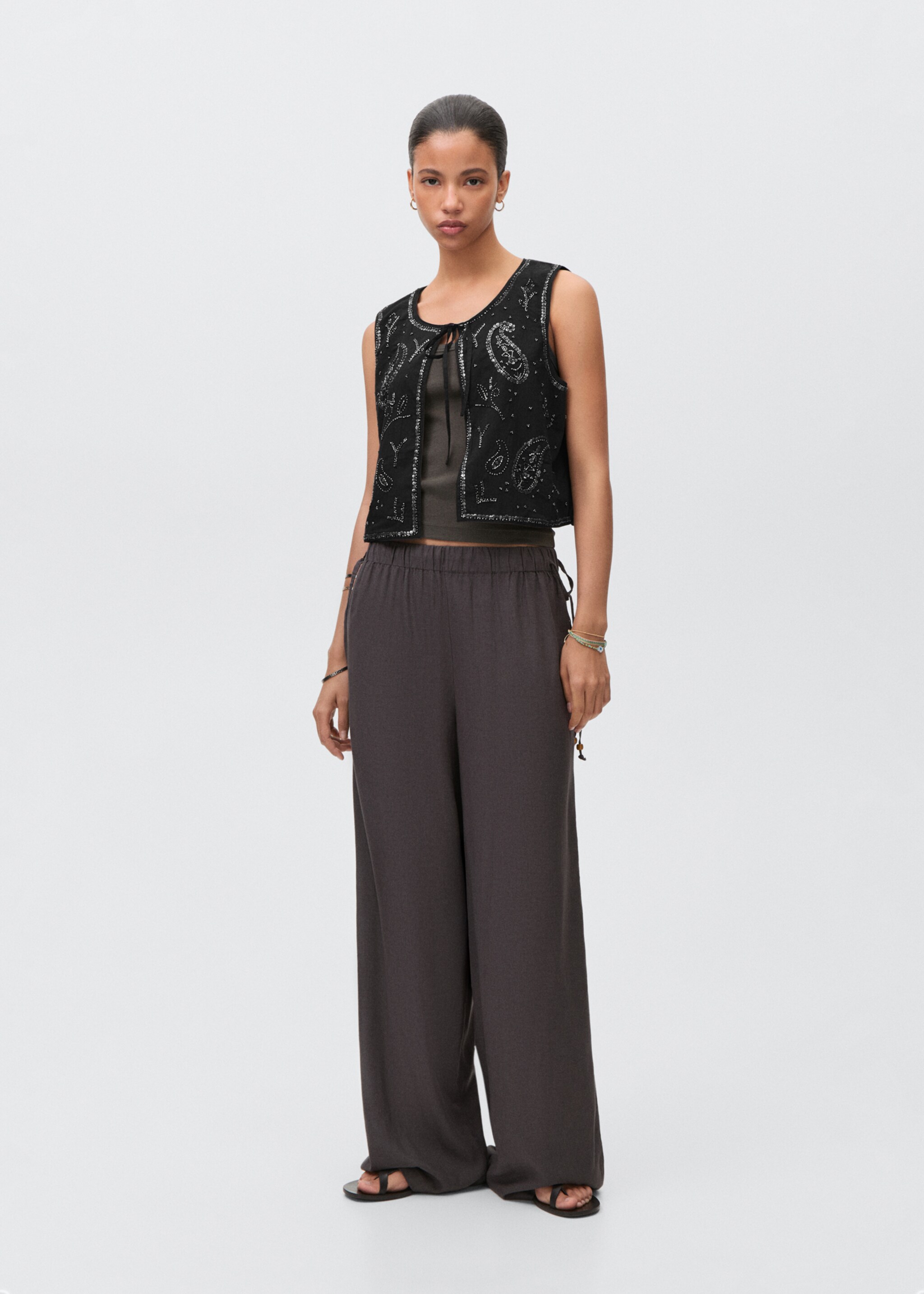 Beaded embroidered gilet - General plane