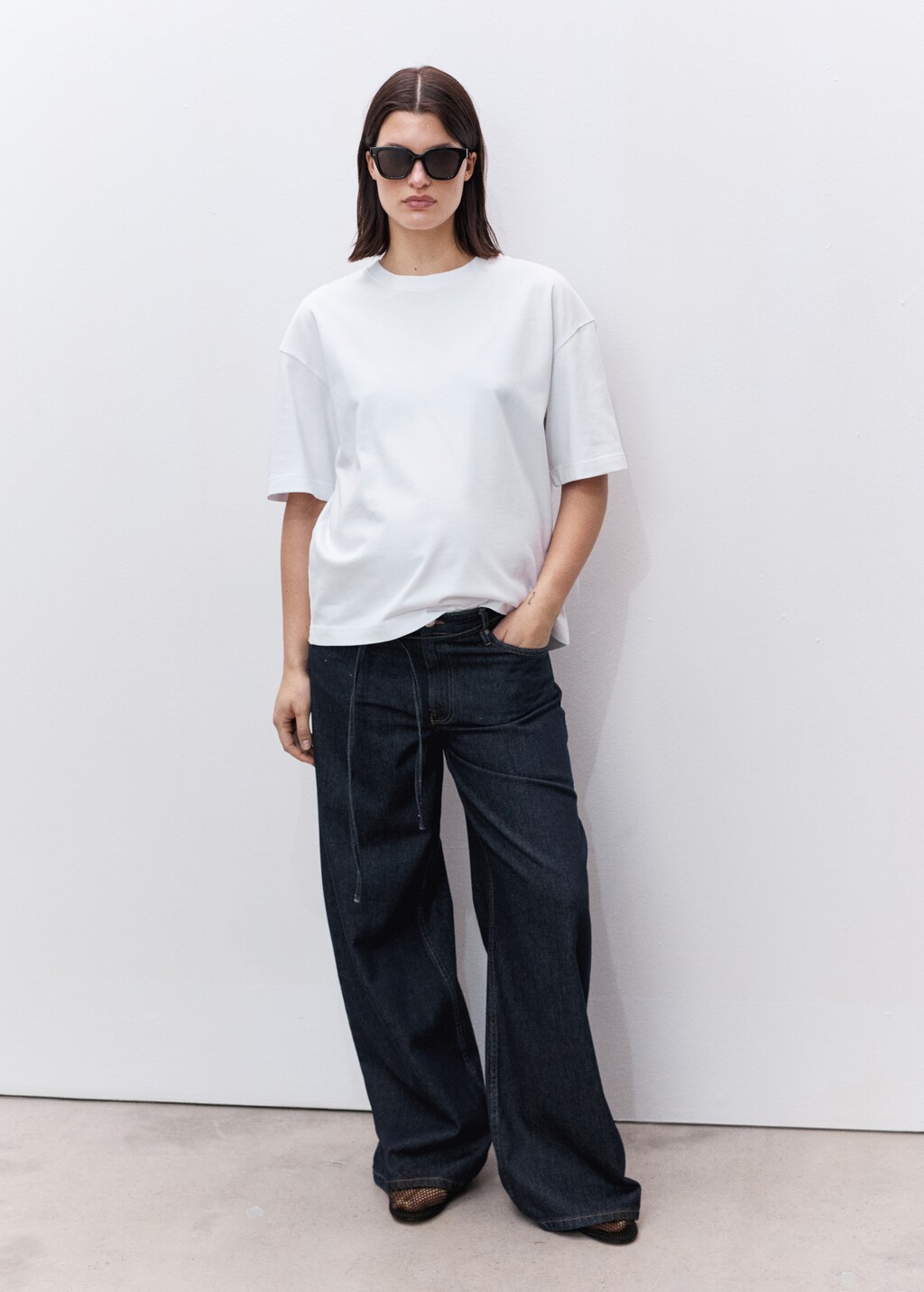 Mango Oversized cotton maternity t-shirt