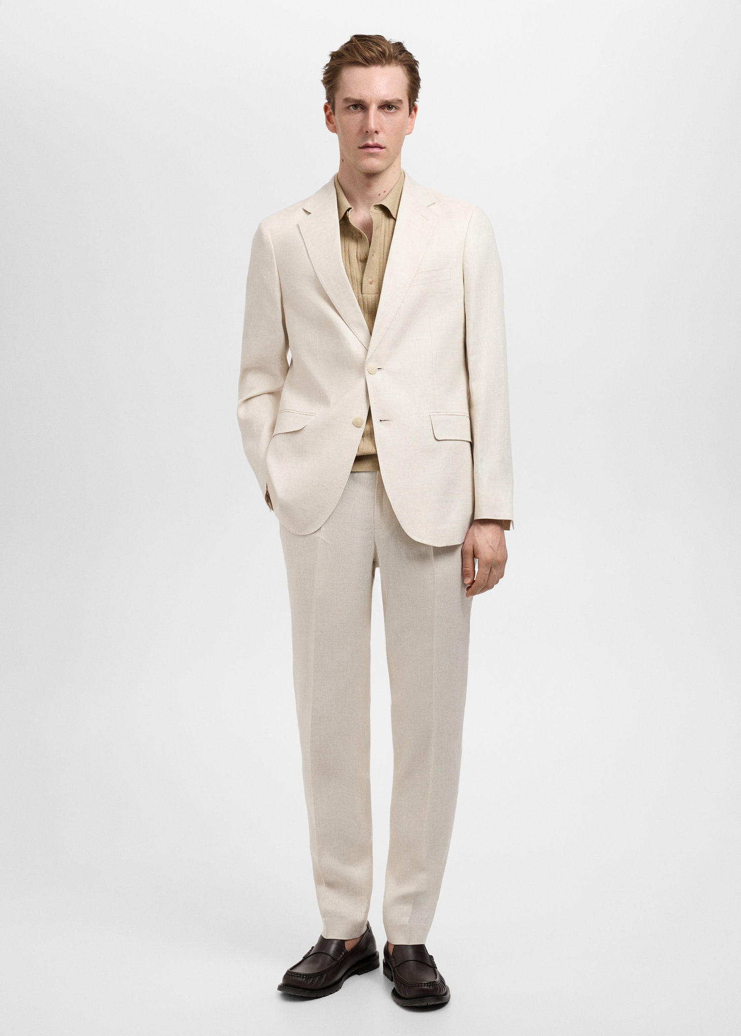 Americana traje Amalfi 100% lino slim fit - Plano general