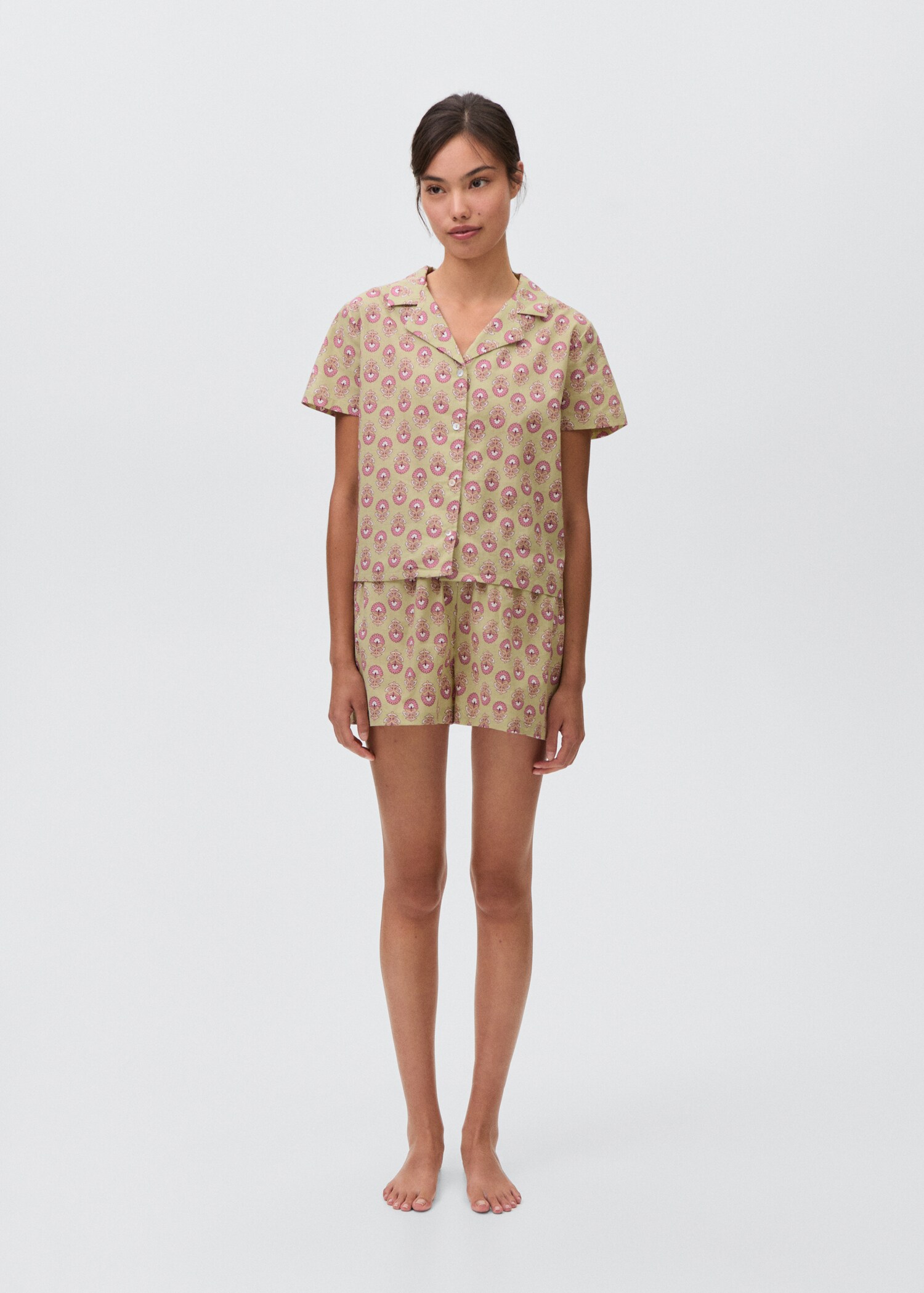 Pack de pijama de algodão estampado - Plano geral