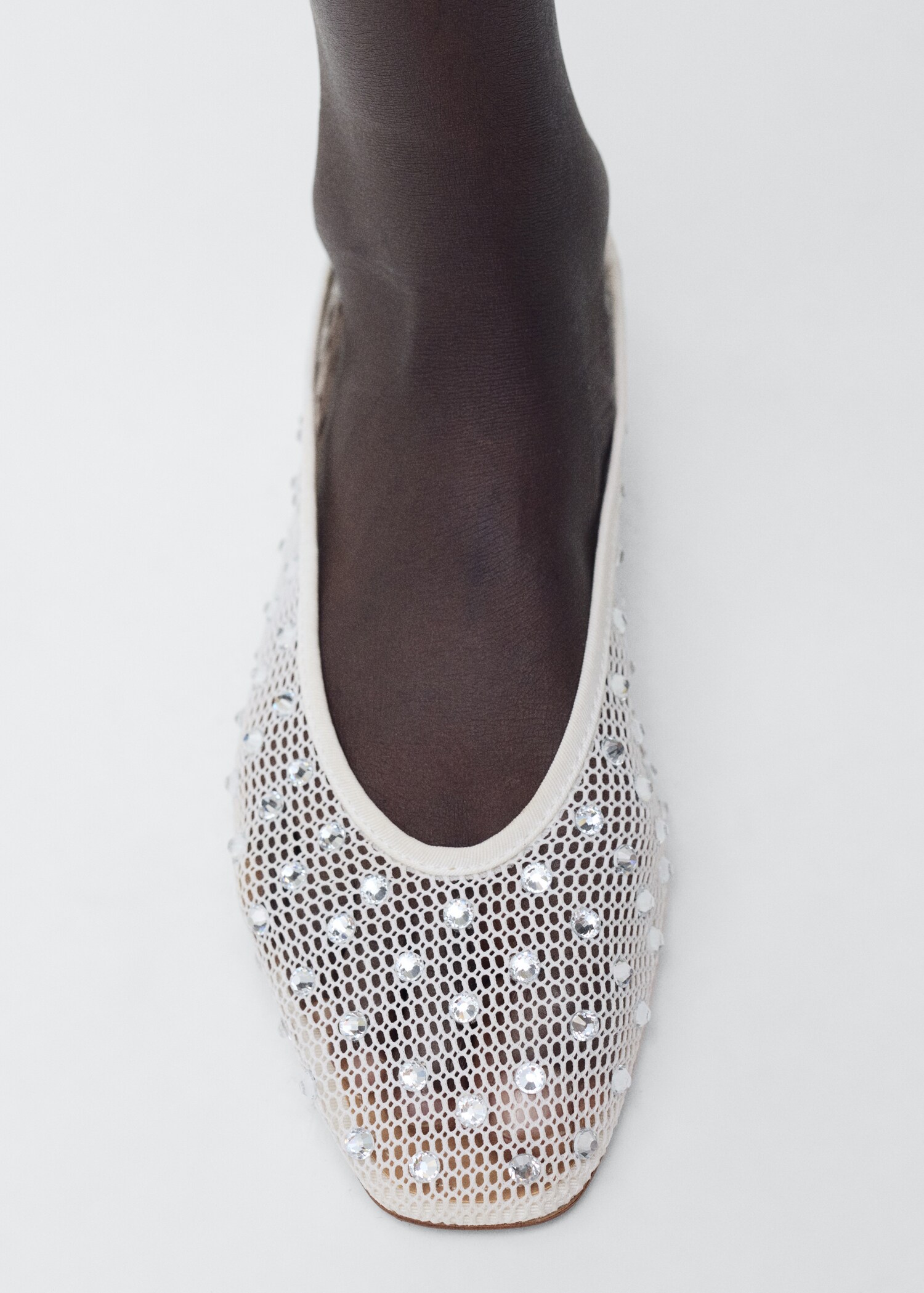 Mesh shoes with rhinestone detail - General plane