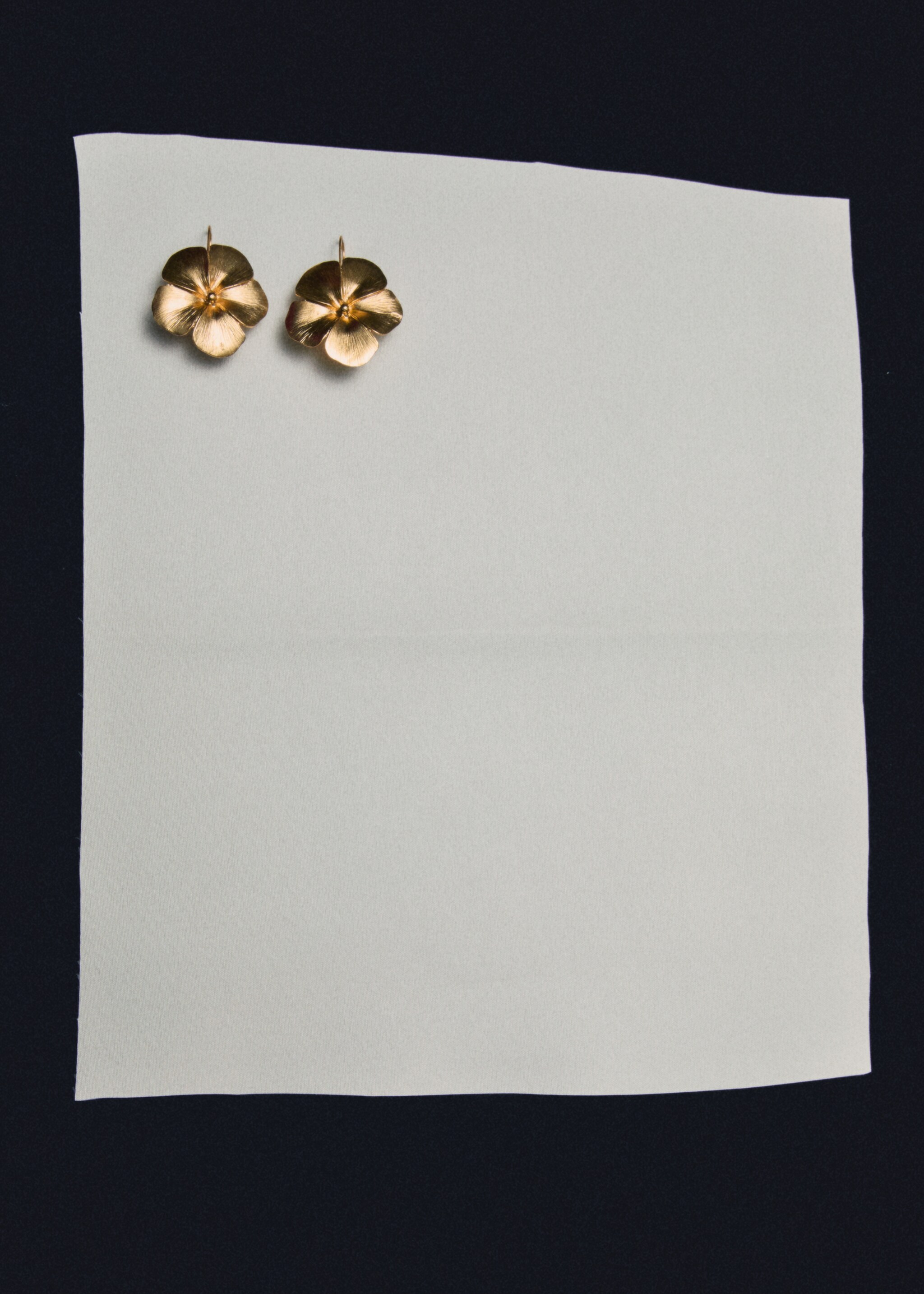 Flower-design earrings - General plane