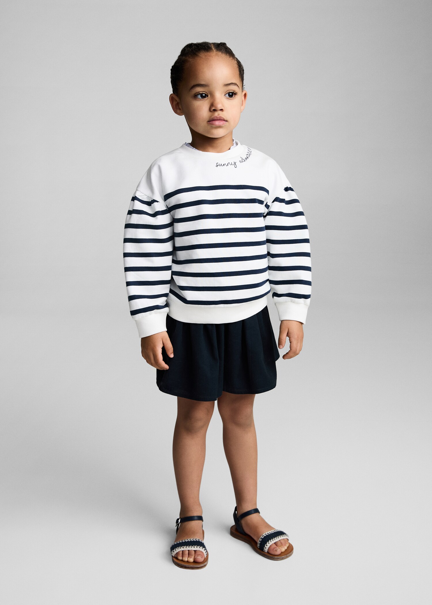 Message striped sweatshirt - General plane