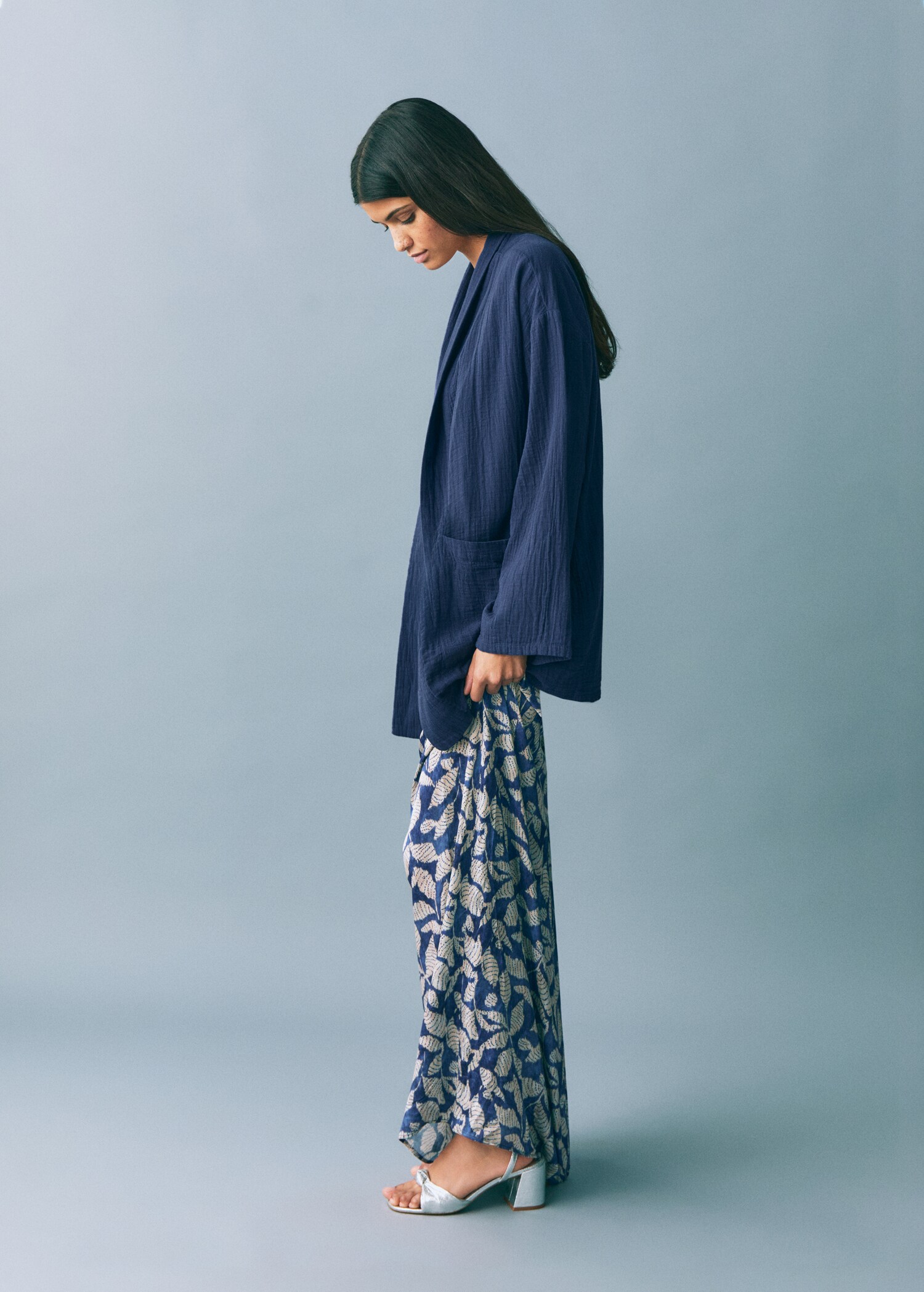 Veste kimono plissée - Plan général