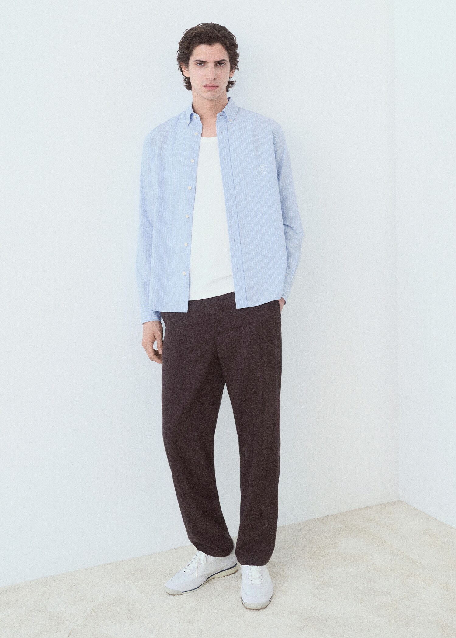 Camisa regular fit algodón seersucker - Plano general