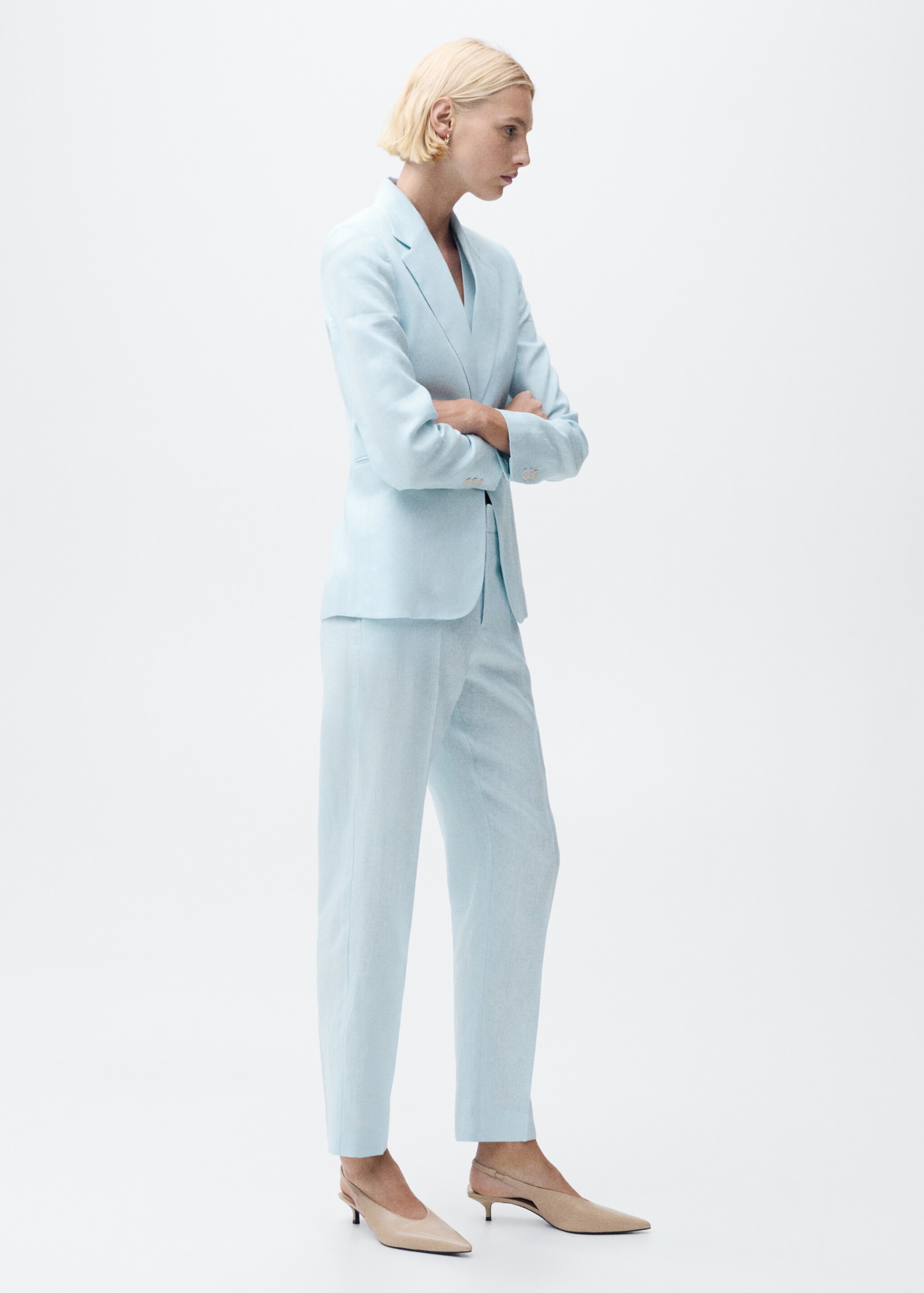 Pantalón traje lino - Plano general