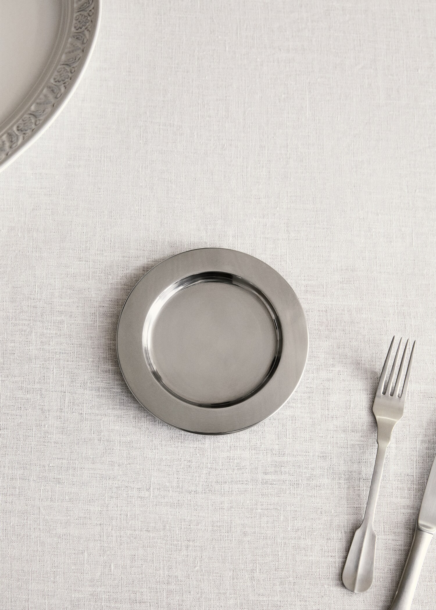 Stainless steel bread platter - Plan général