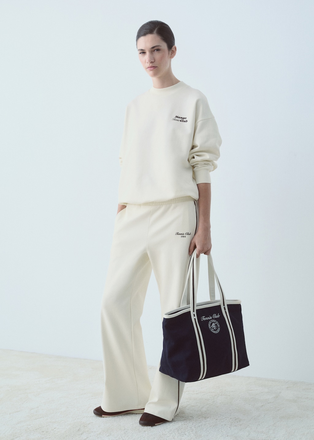 Cotton sweatshirt with printed message - Women | MANGO USA