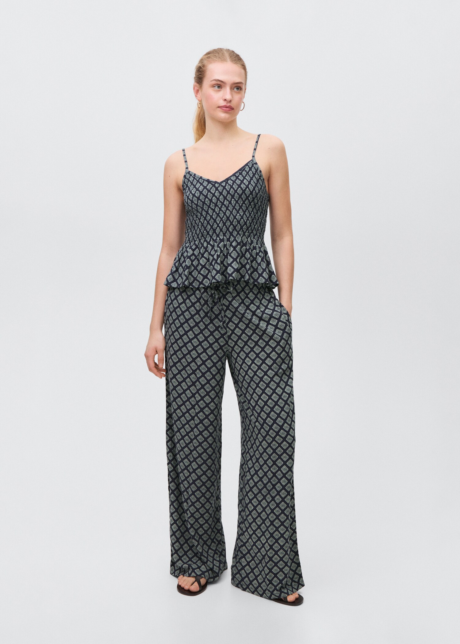 Top estampat volant - Pla general