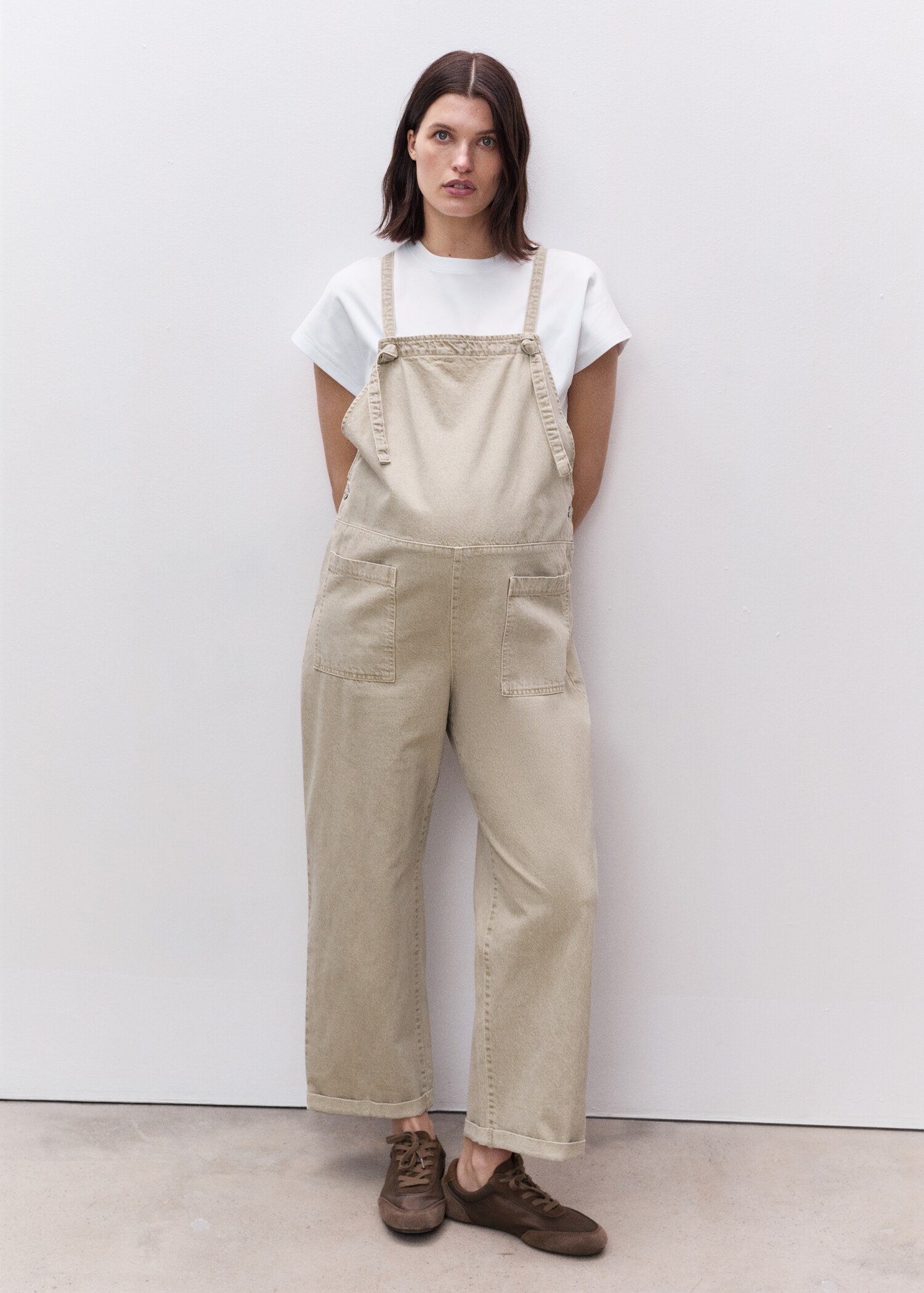 Maternity denim dungarees - General plane