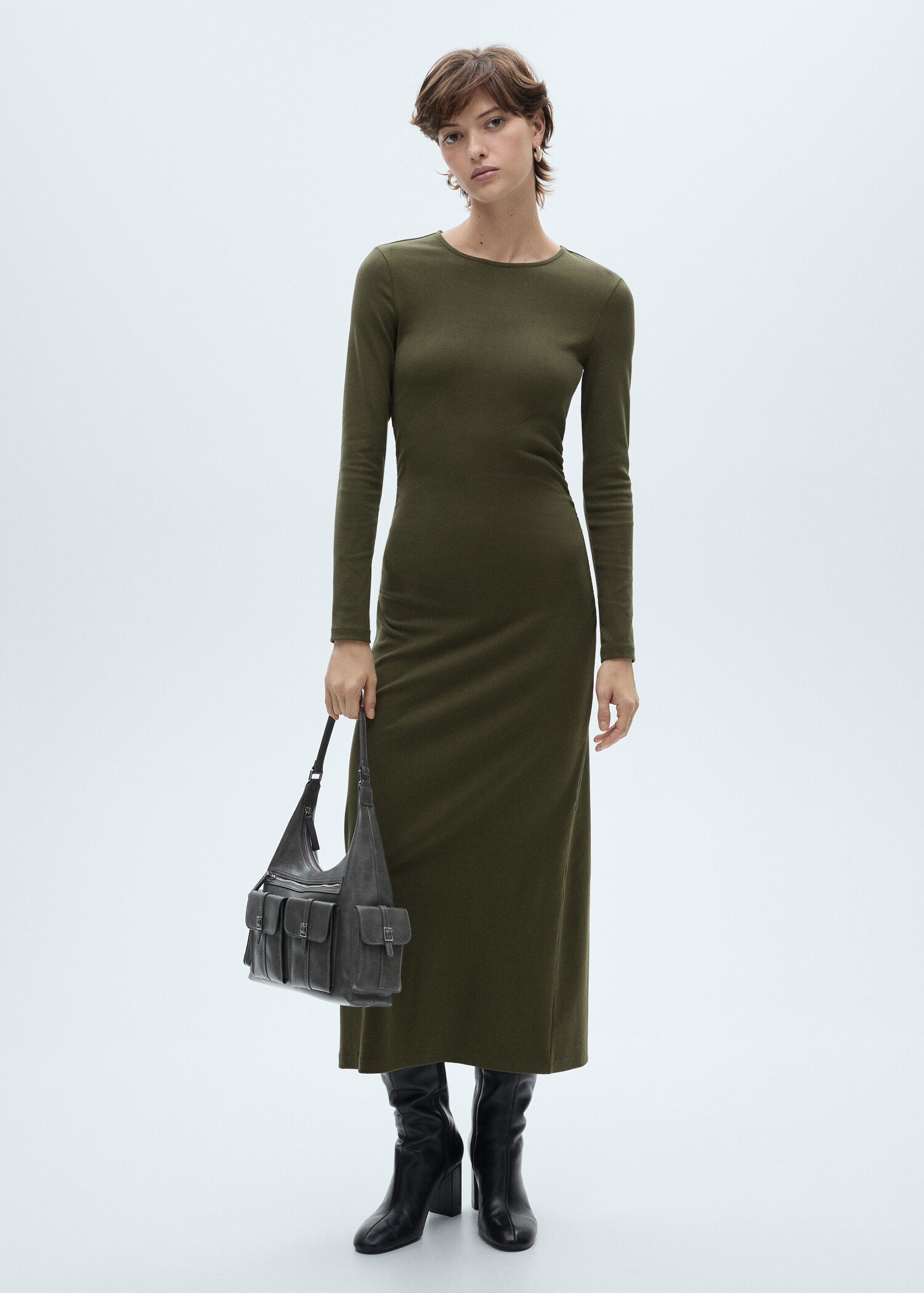 Cotton midi dress - General plane
