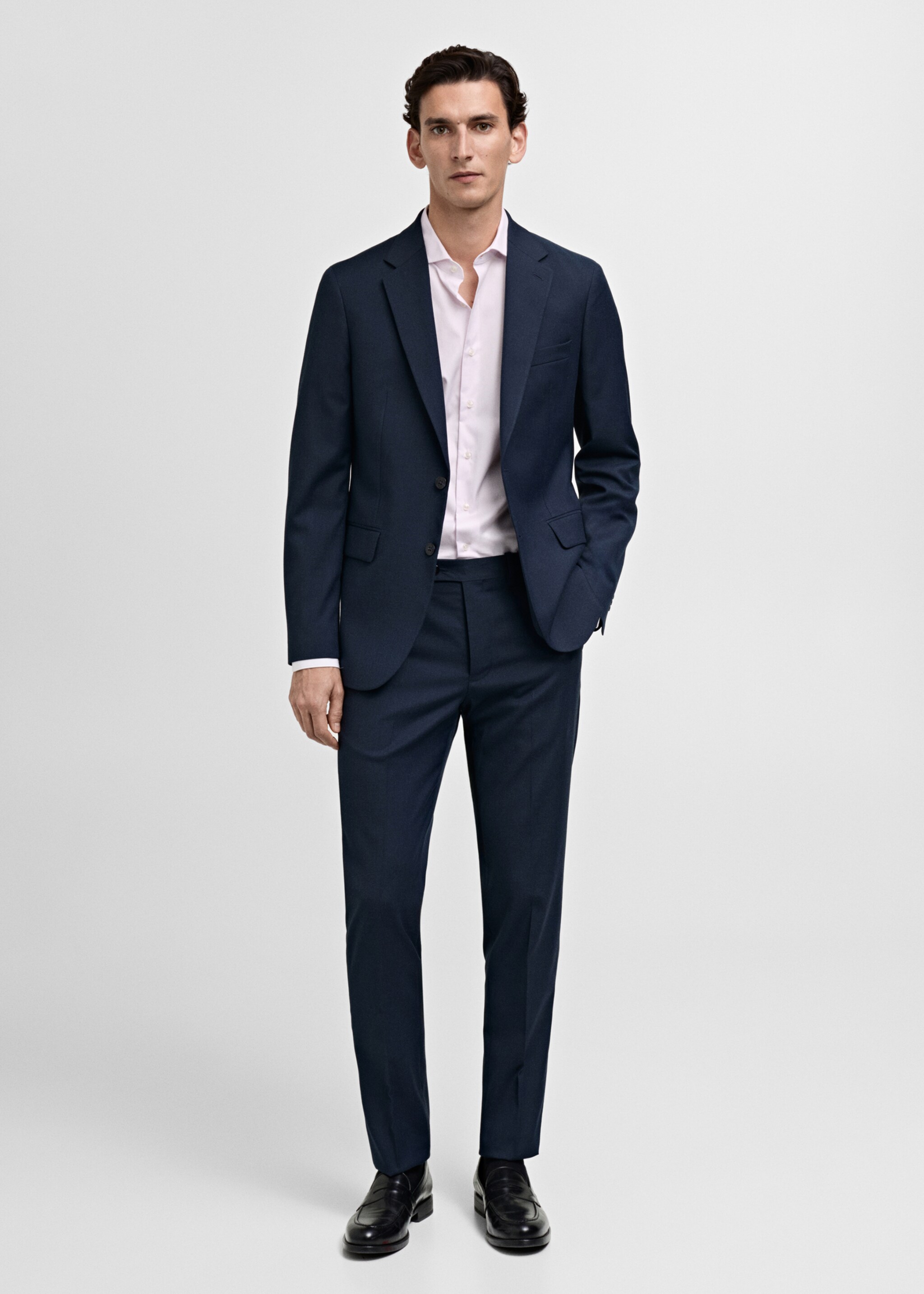 100% cotton slim-fit suit shirt - General plane
