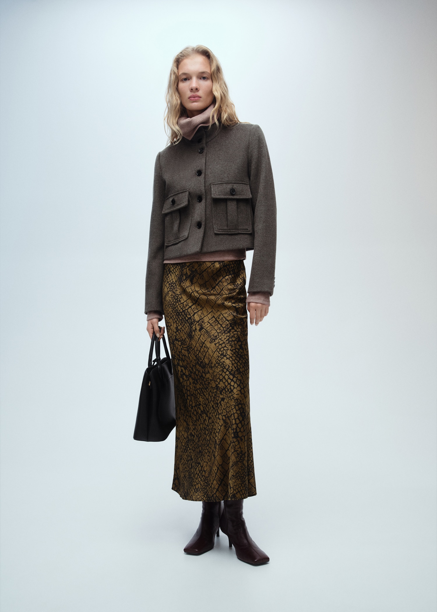 Coco print flared skirt - General plane