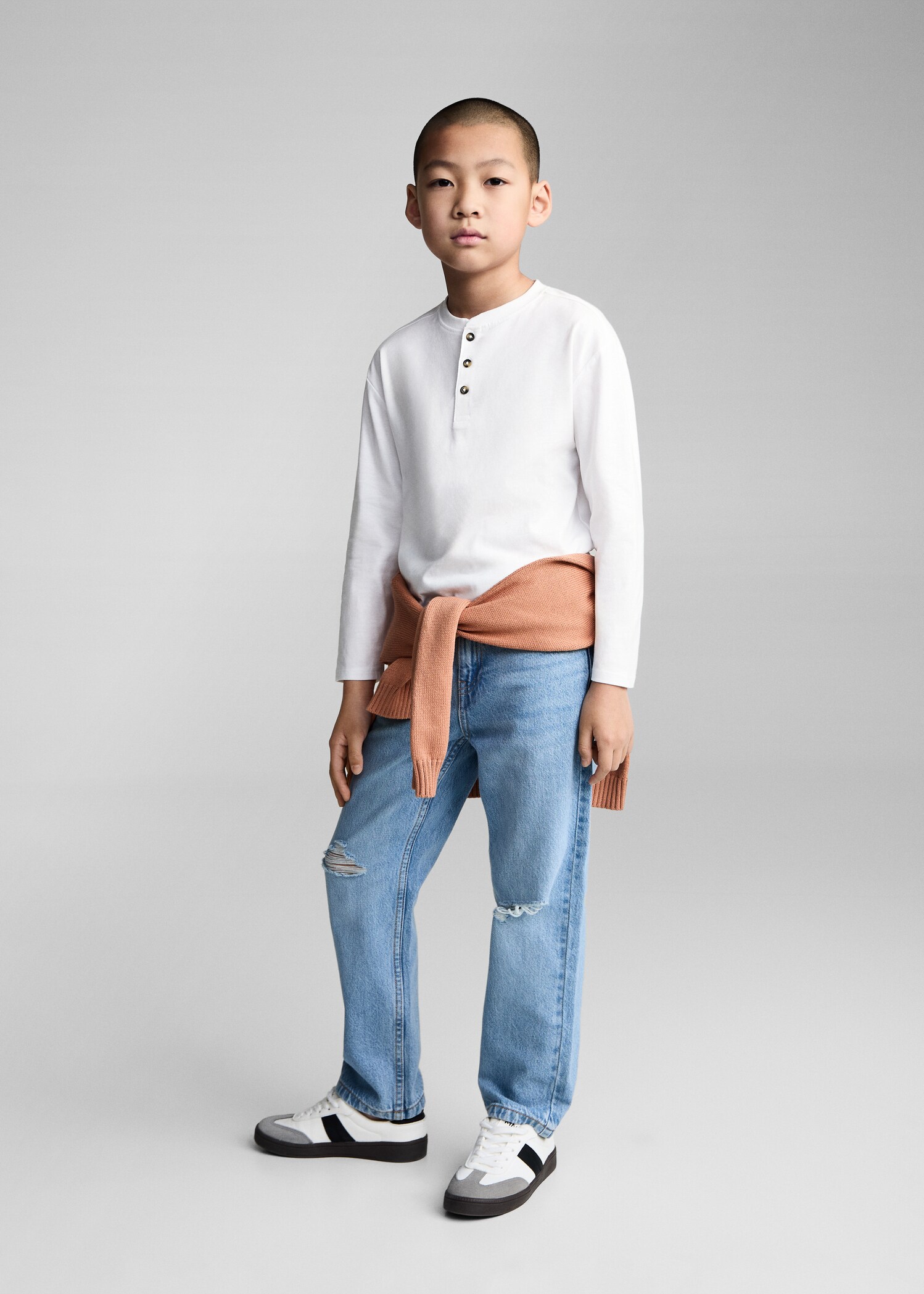 T-shirt coton manches longues - Plan général