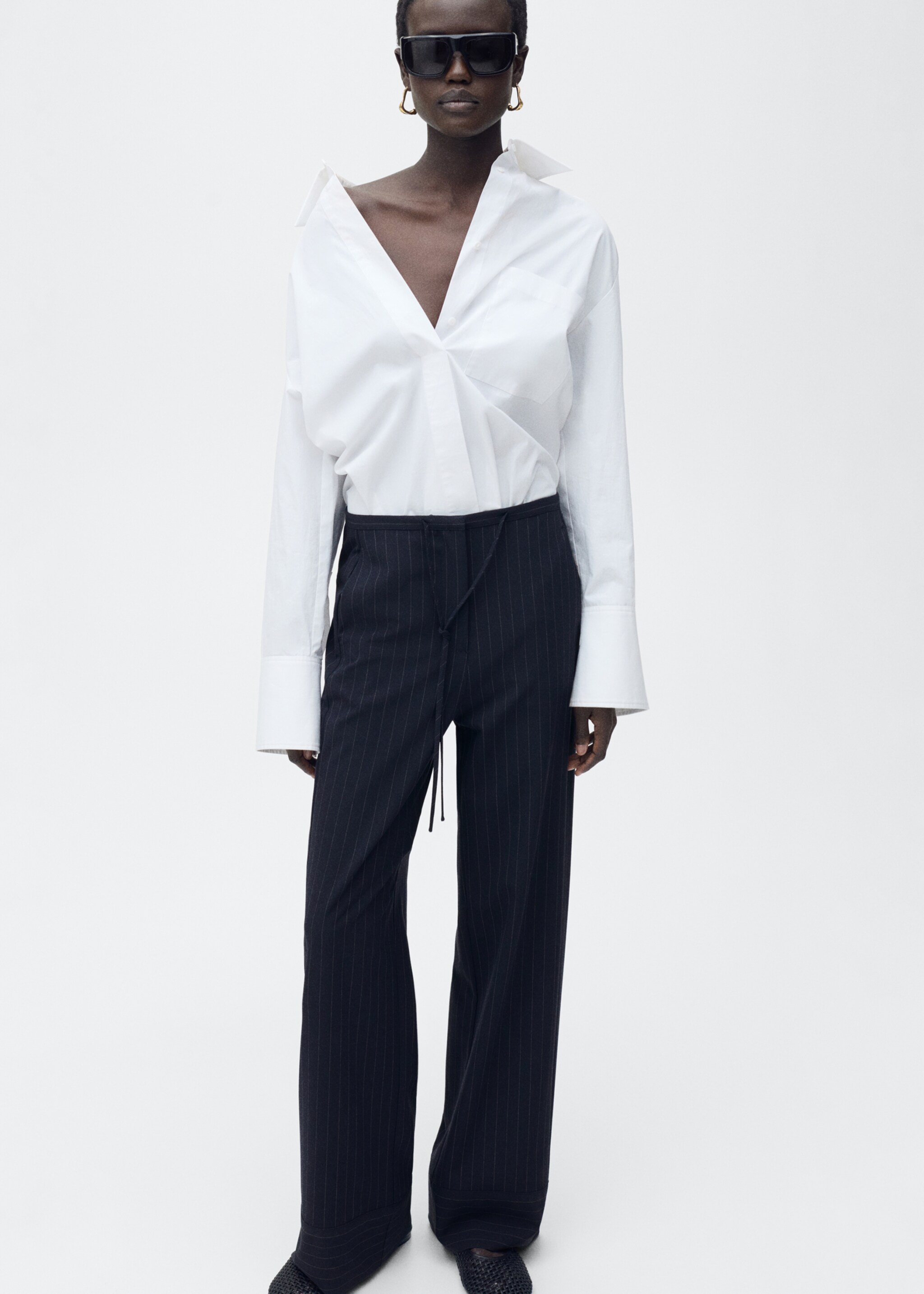 Pantalon droit fines rayures - Plan général