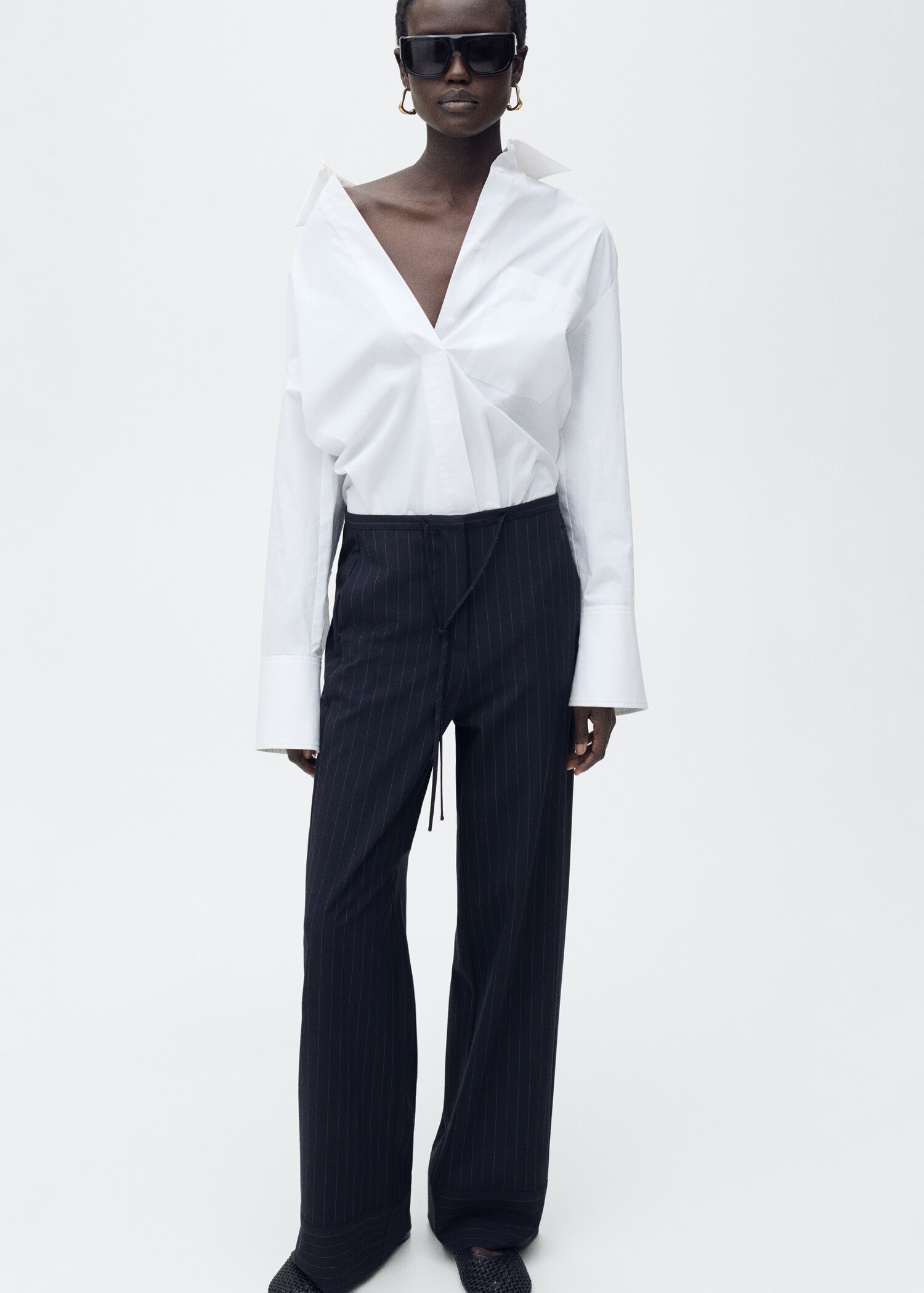 Pantalon droit fines rayures - Plan général