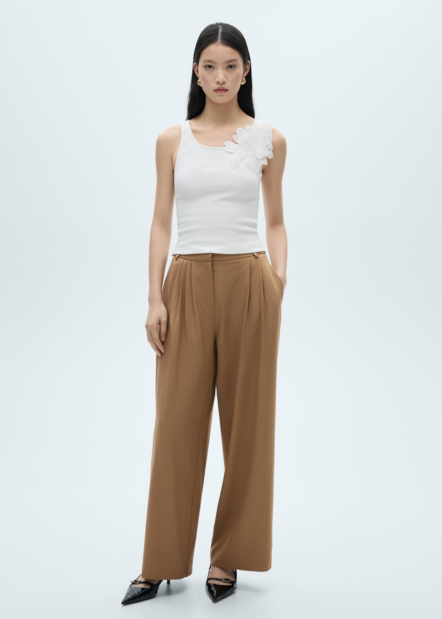 Cotton floral top - General plane