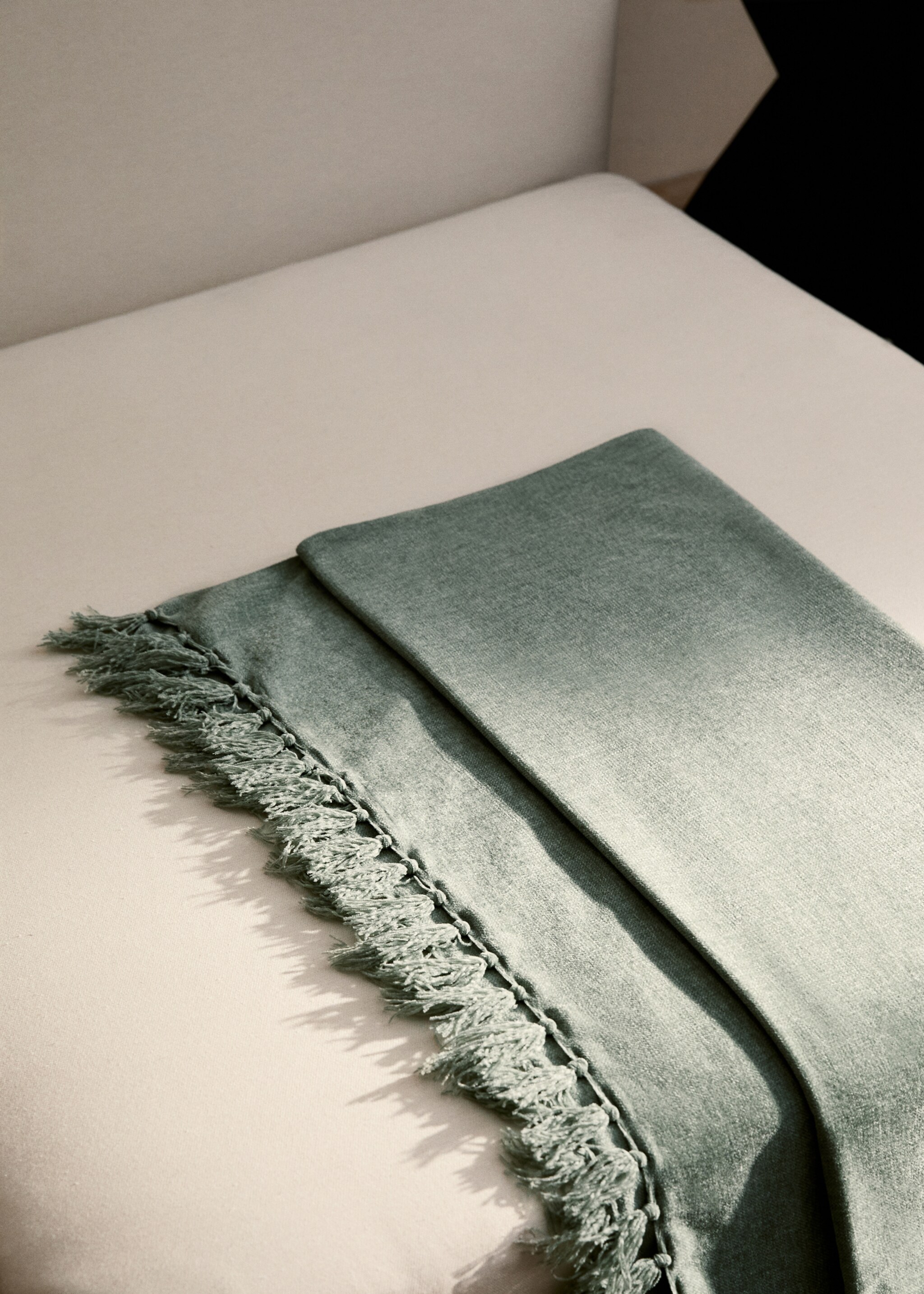 Chenille-Decke mit Fransen - Allgemeine Ansicht