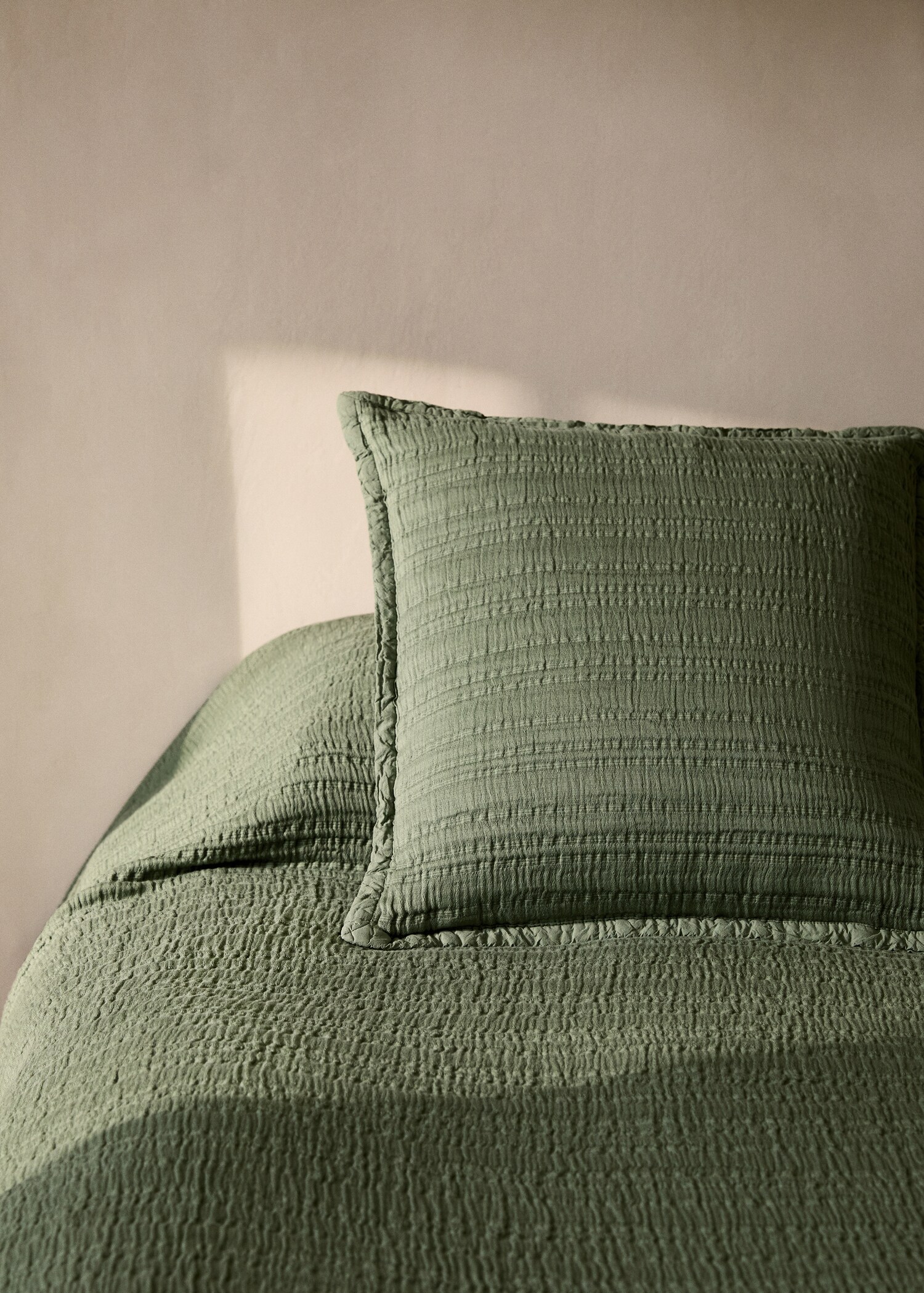 Cotton jacquard striped cushion cover 50x50 cm - General plane