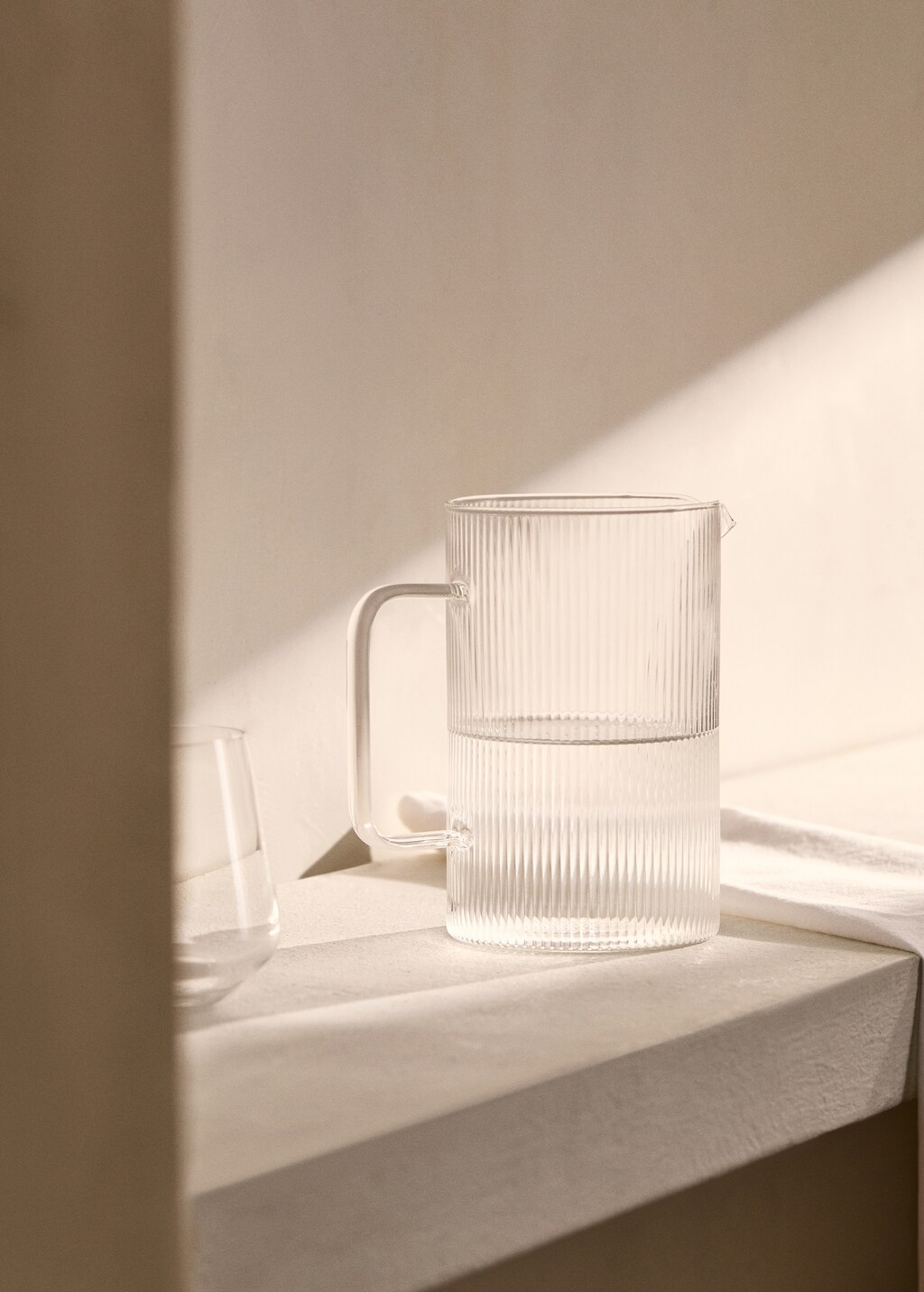 Carafe en borosilicate détail lignes