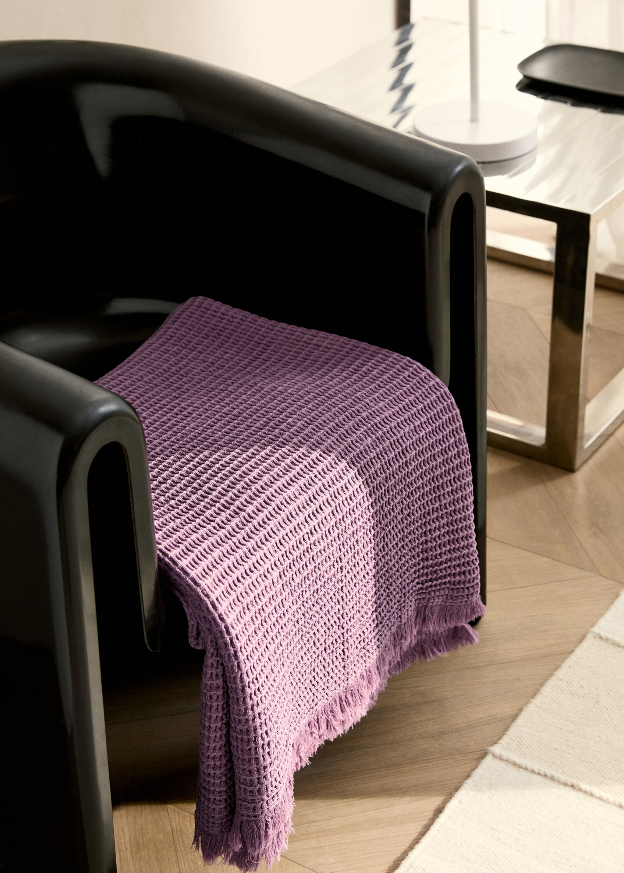 Cotton waffle blanket - General plane