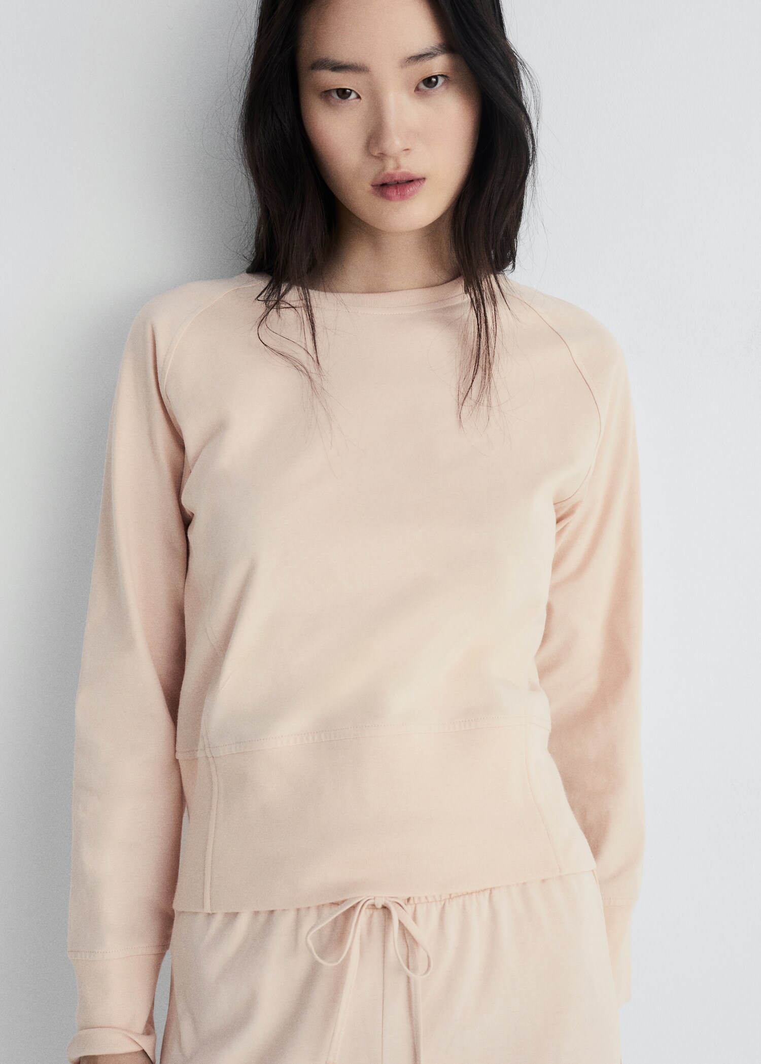 Cotton sweatshirt with soft finish - General plane