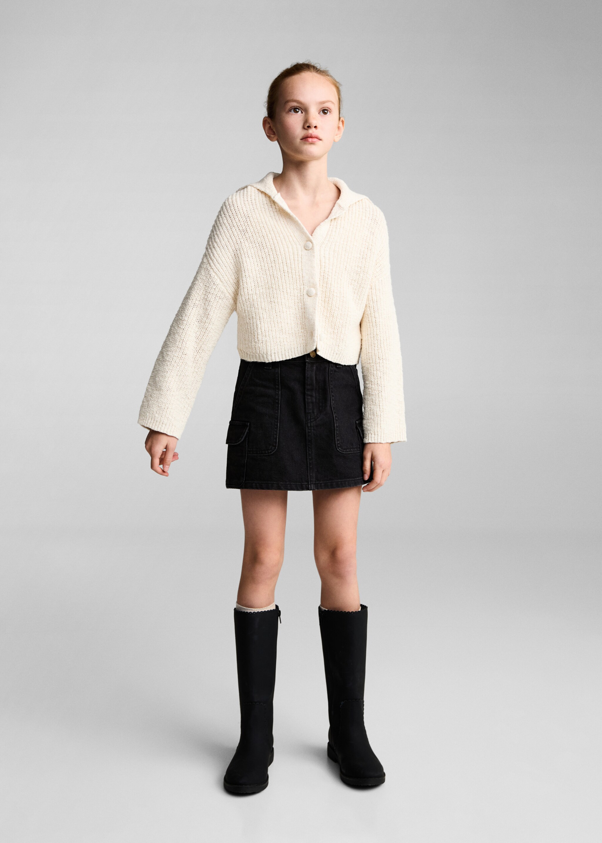 Denim mini-skirt - General plane