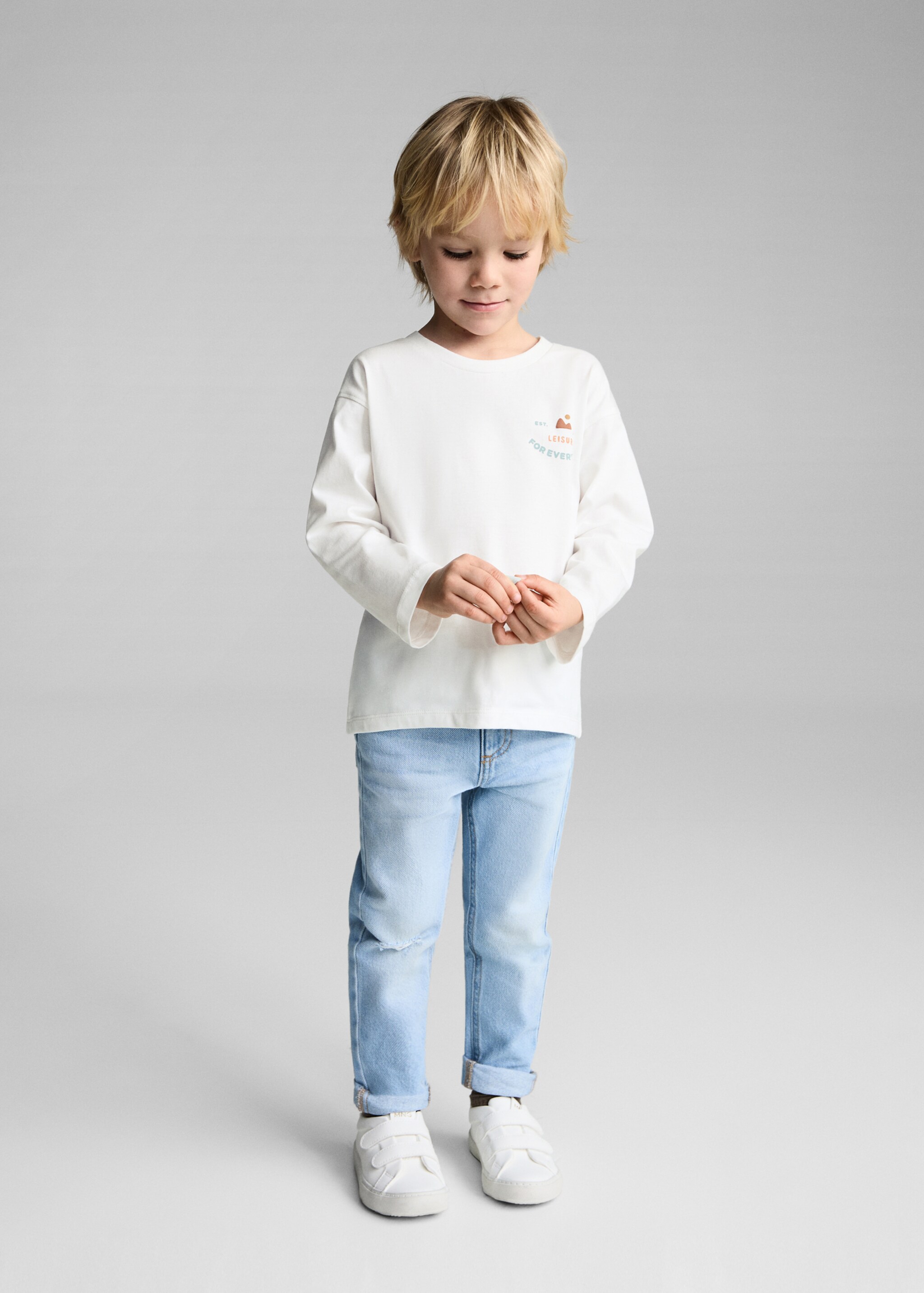 Printed cotton-blend T-shirt - General plane