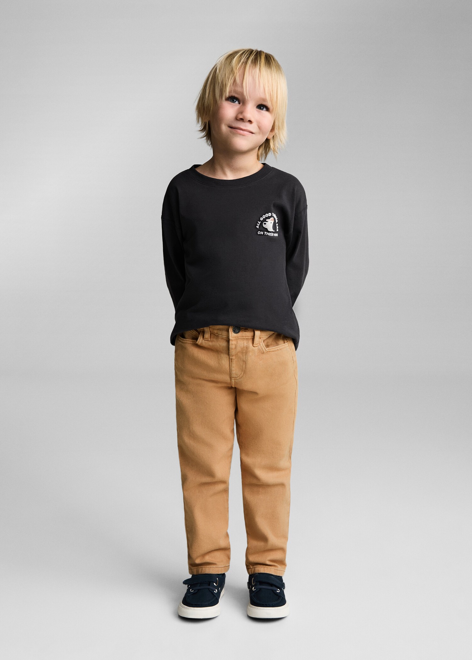 Skinny cotton trousers - General plane
