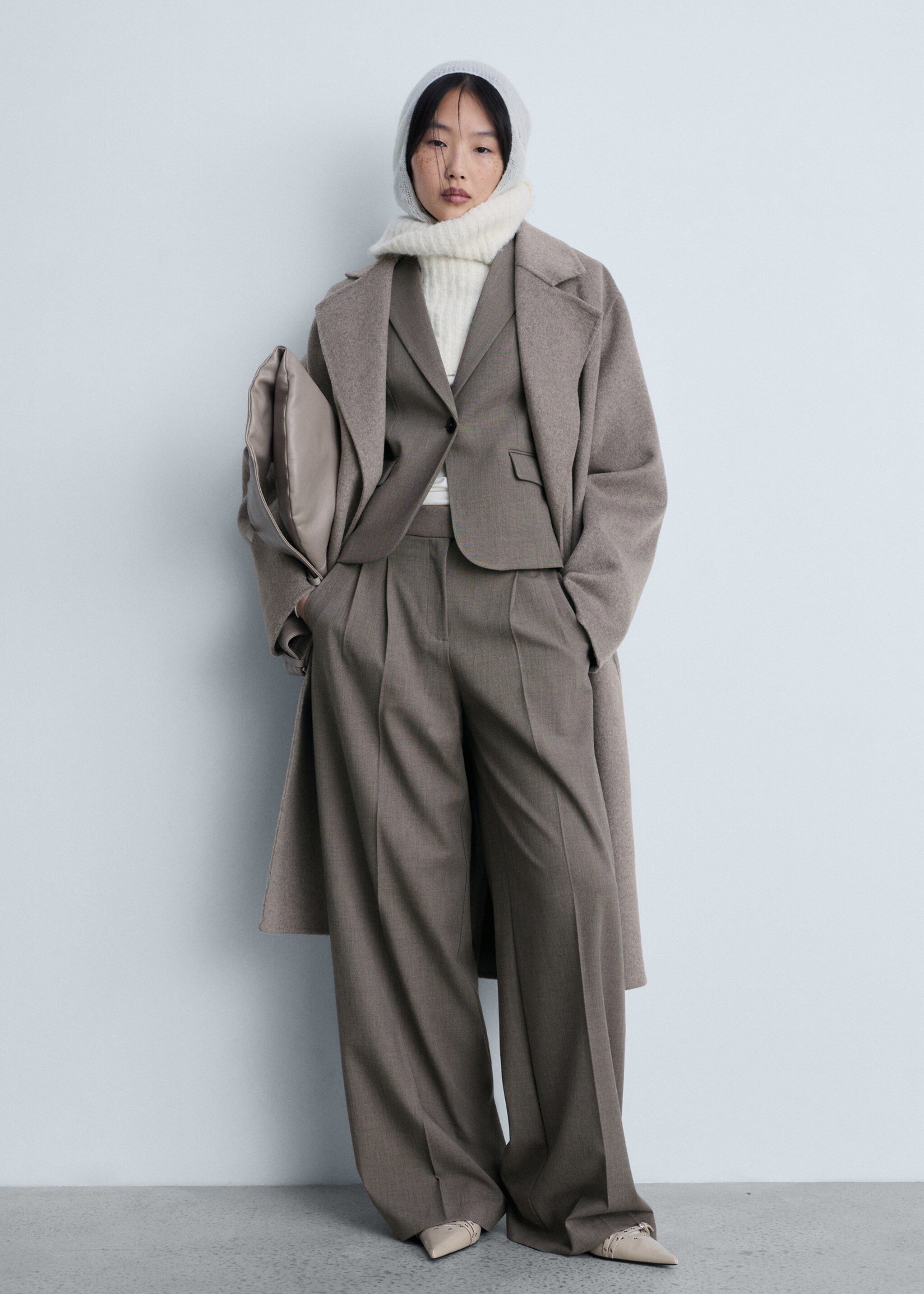 Wide-leg suit trousers - General plane