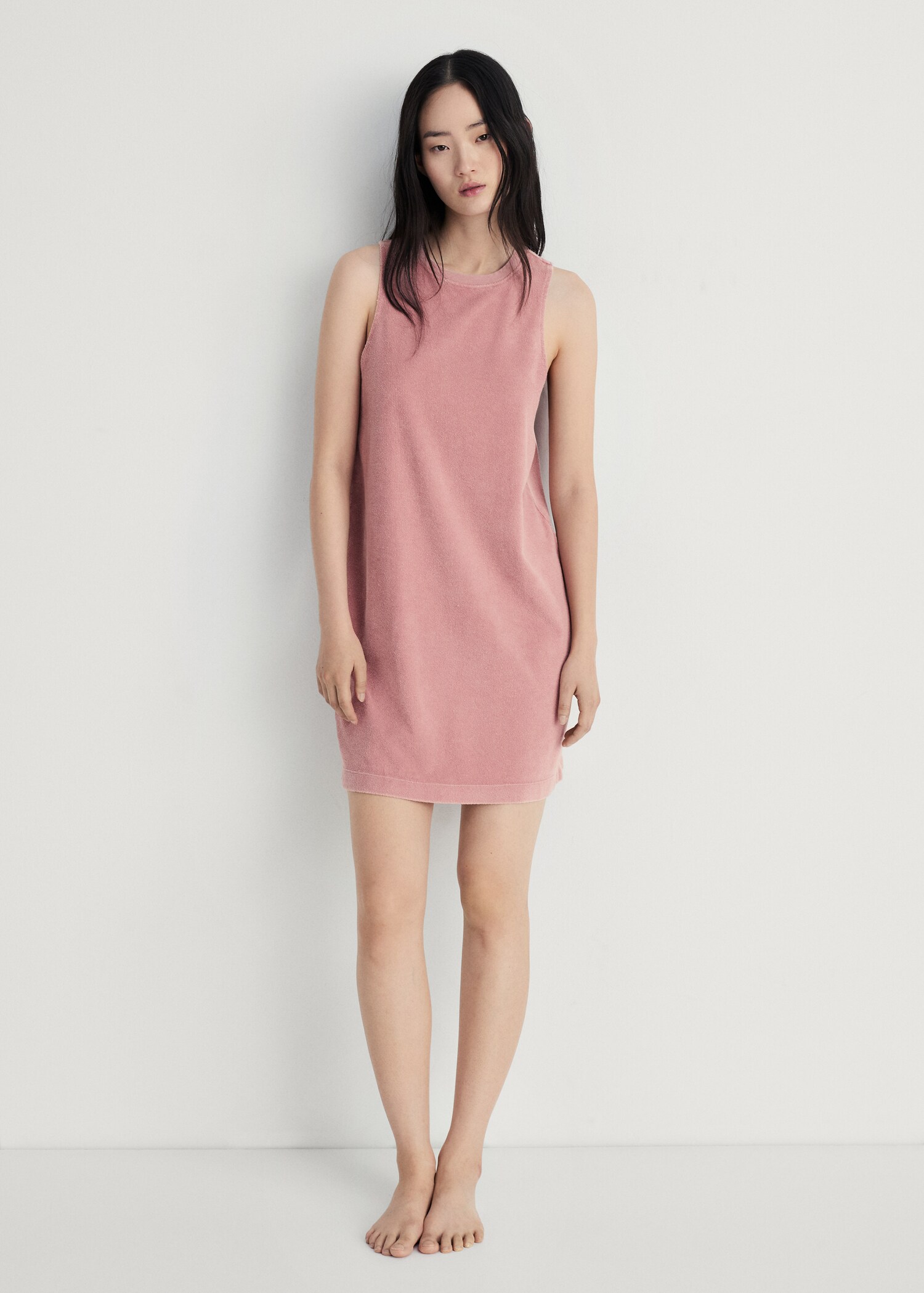 Overdyed terry cotton nightgown - General plane
