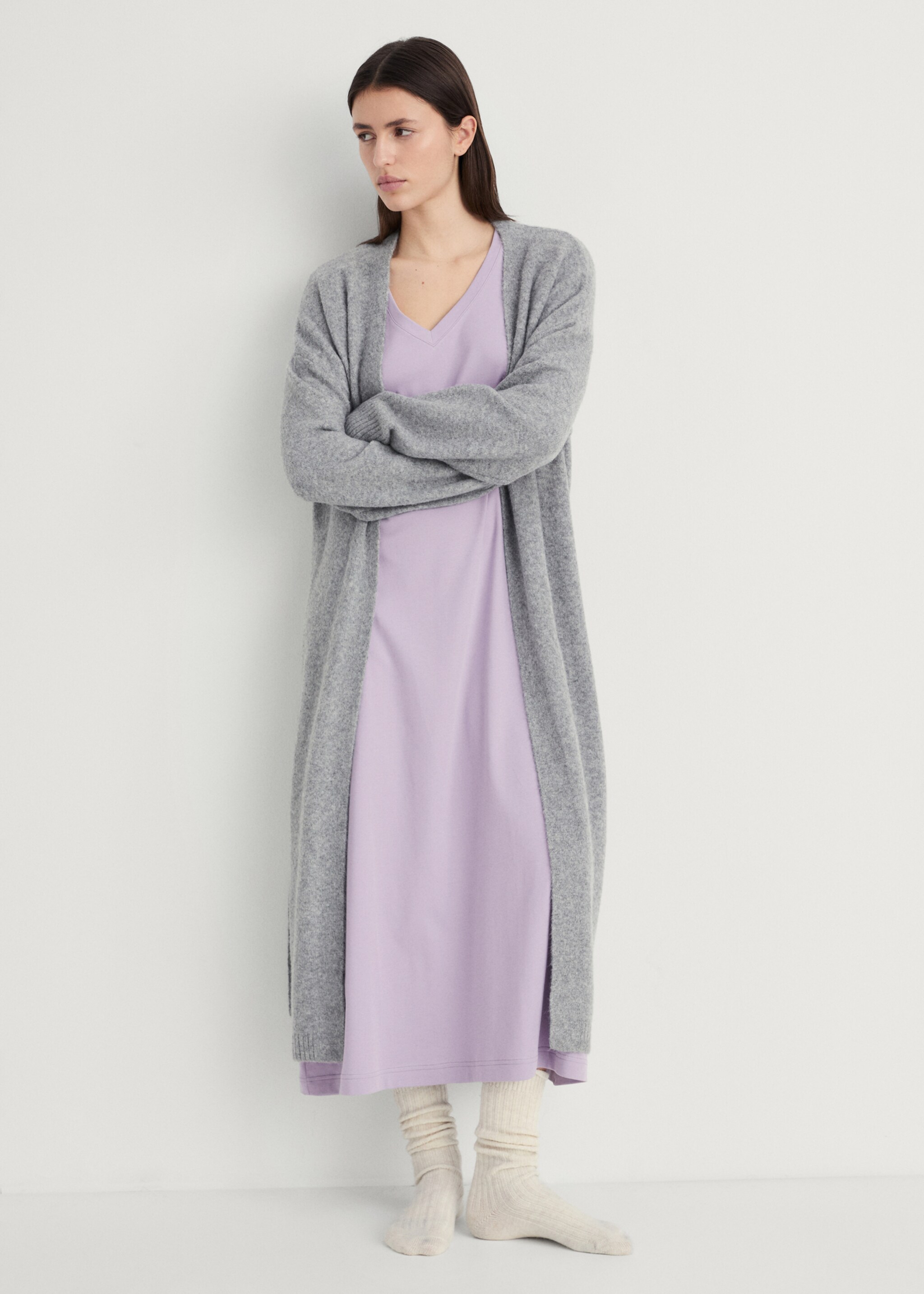 Plain cotton nightgown - General plane