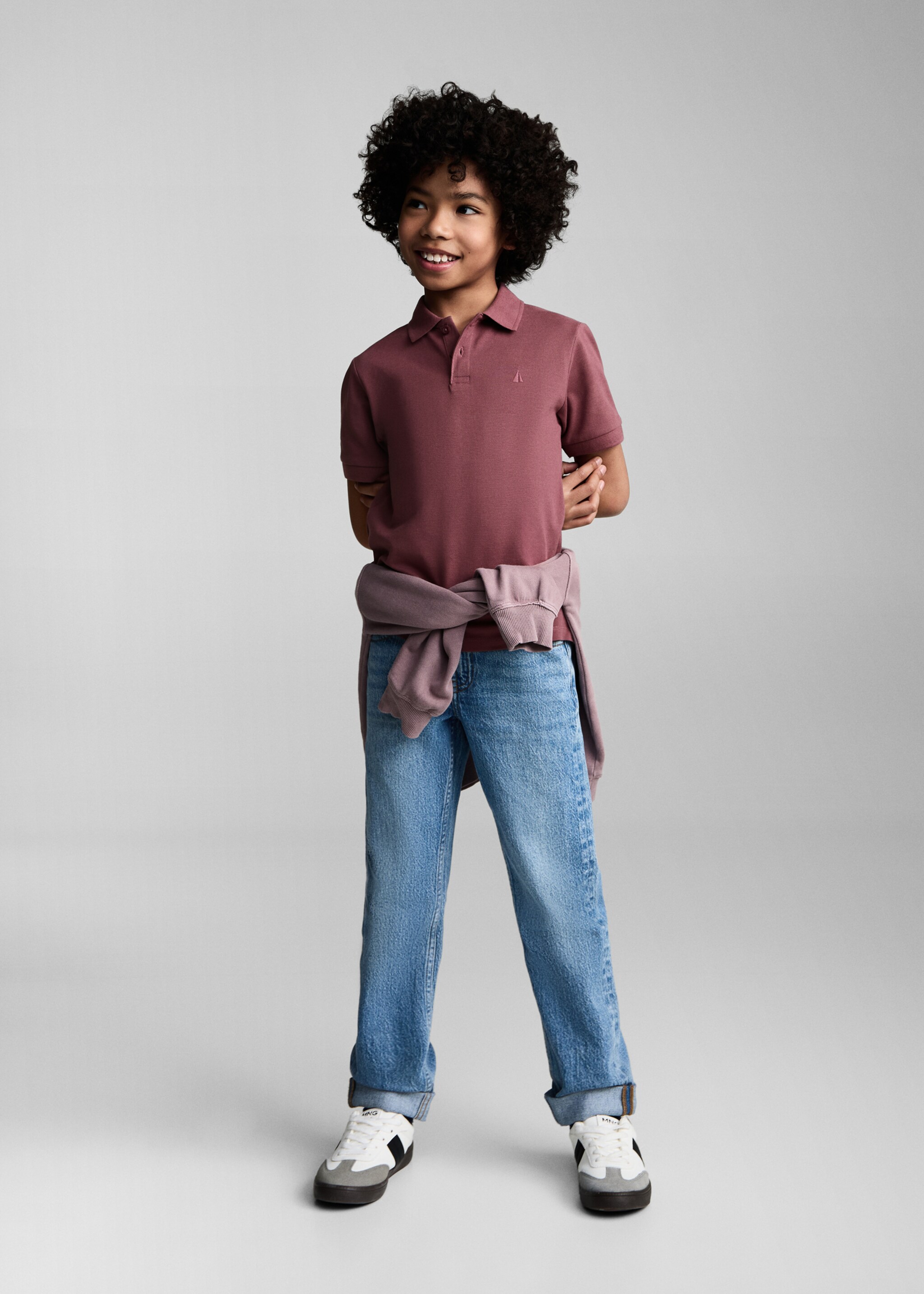 Katoenen poloshirt met korte mouwen - Overzichtstekening