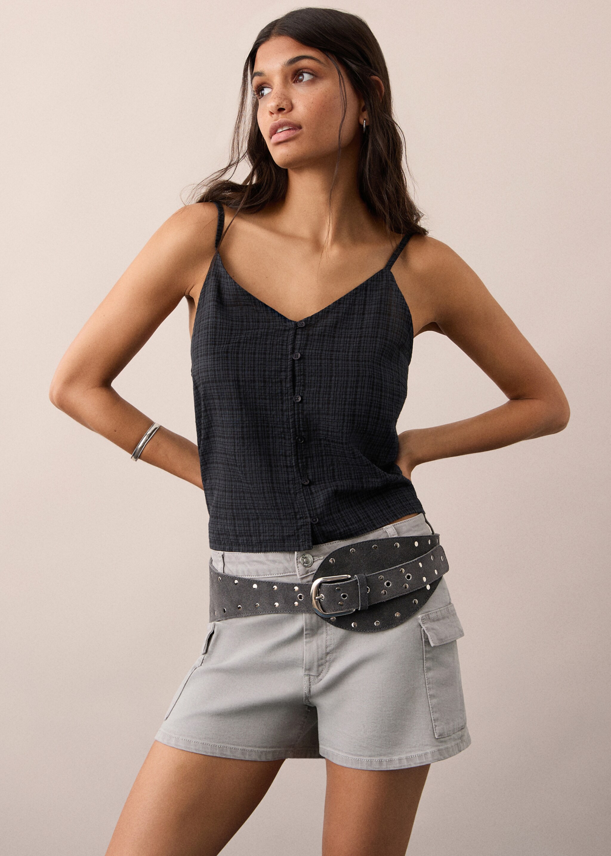 Shorts cargo cotó - Pla general