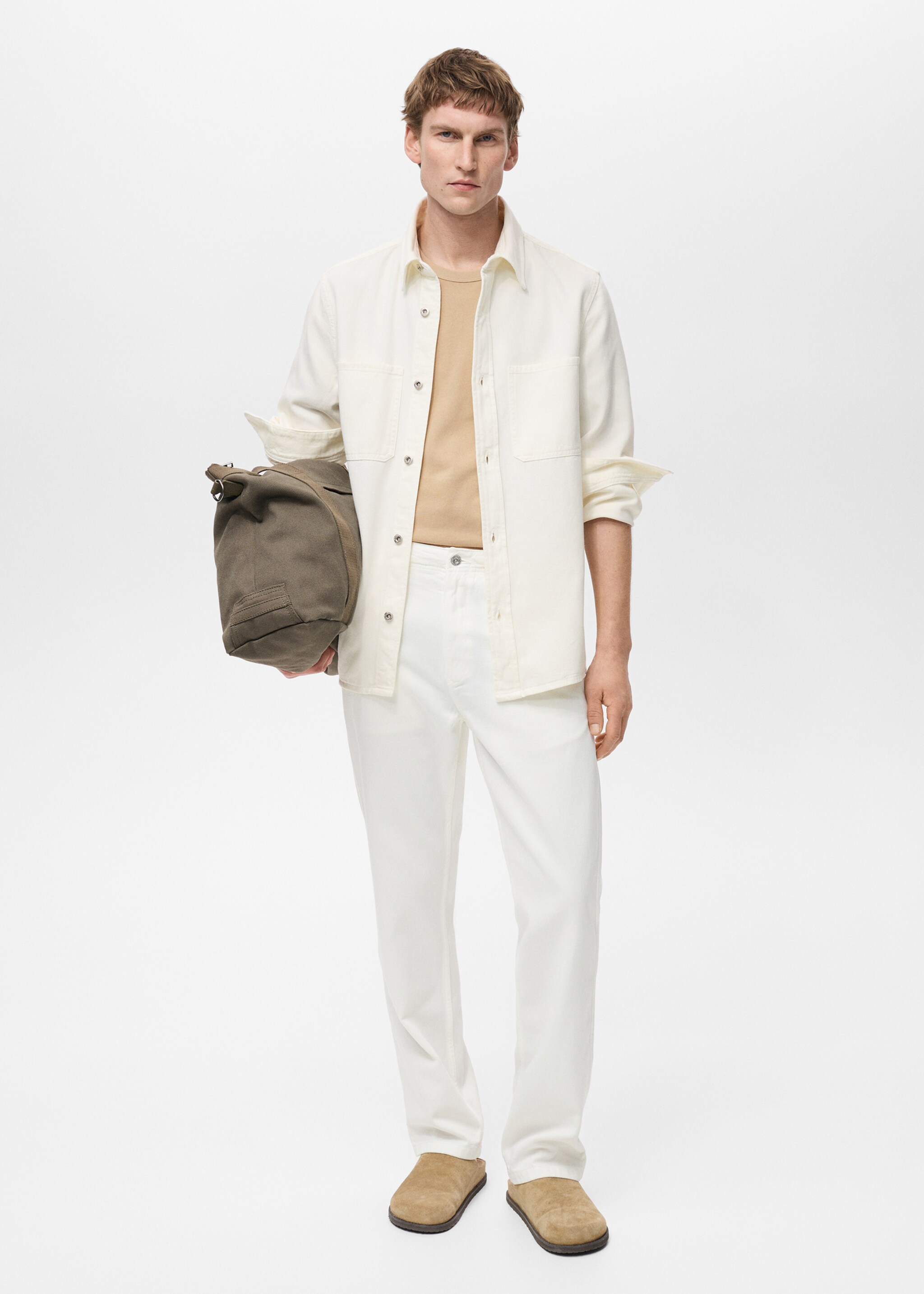 Tencel regular-fit overshirt - General plane