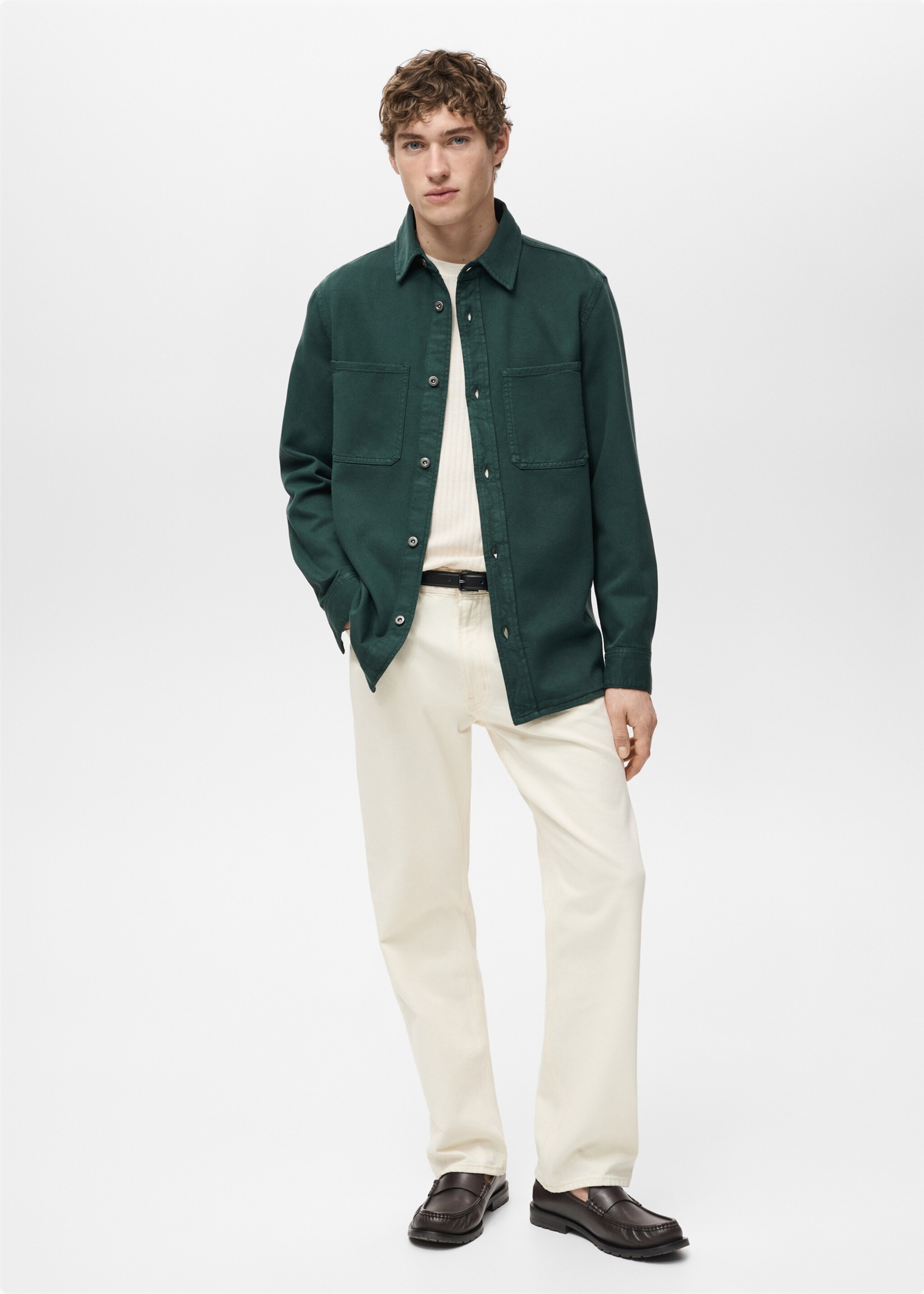 Tencel regular-fit overshirt - General plane