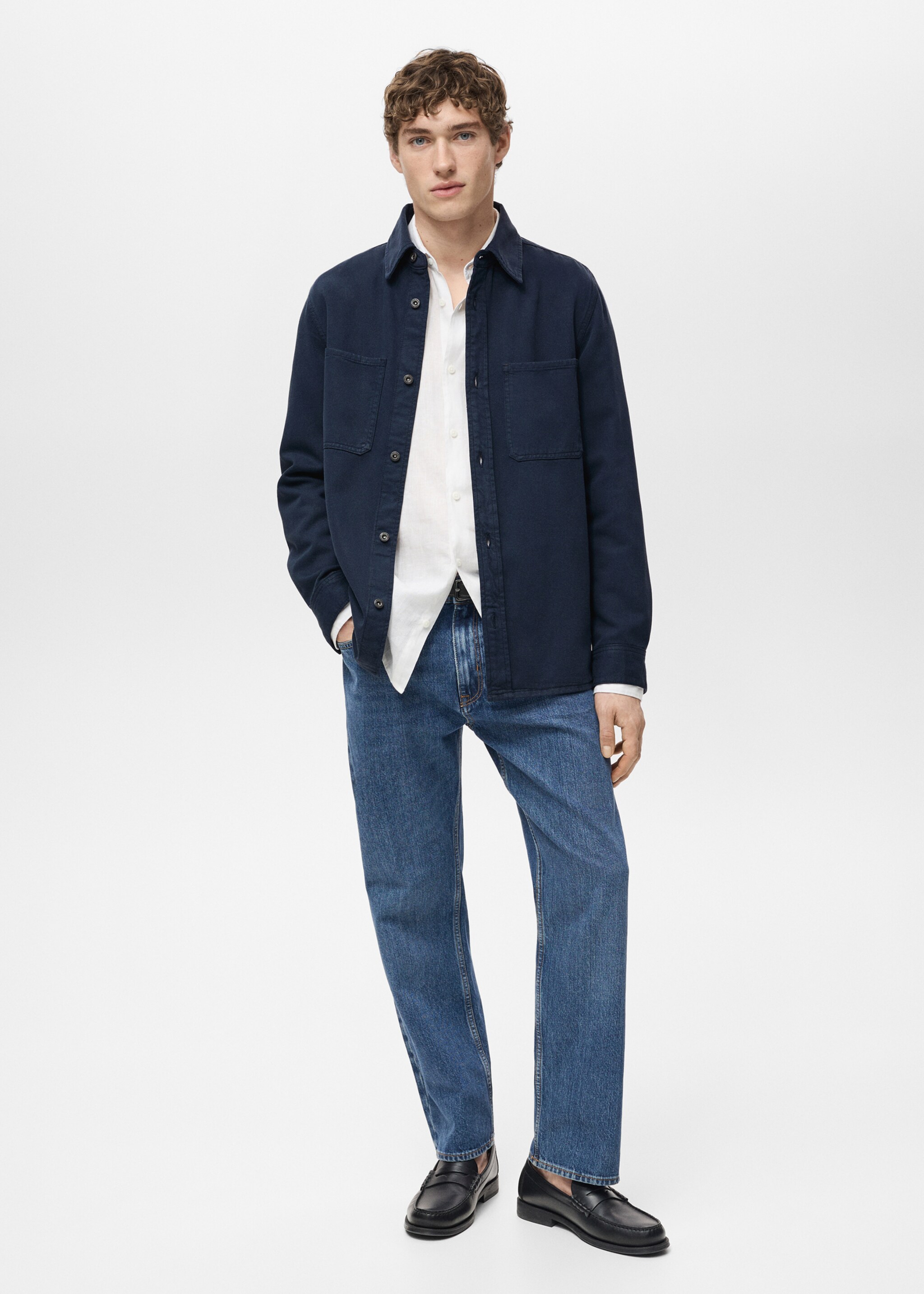 Tencel regular-fit overshirt - General plane