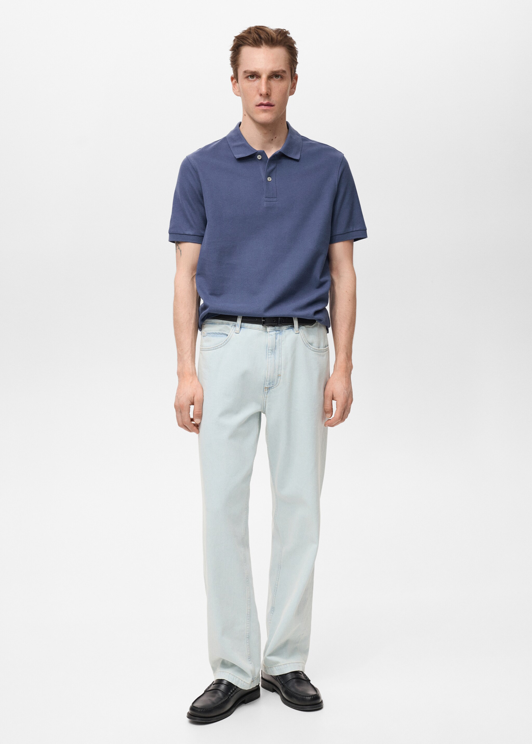 Polo regular fit algodón piqué - Plano general