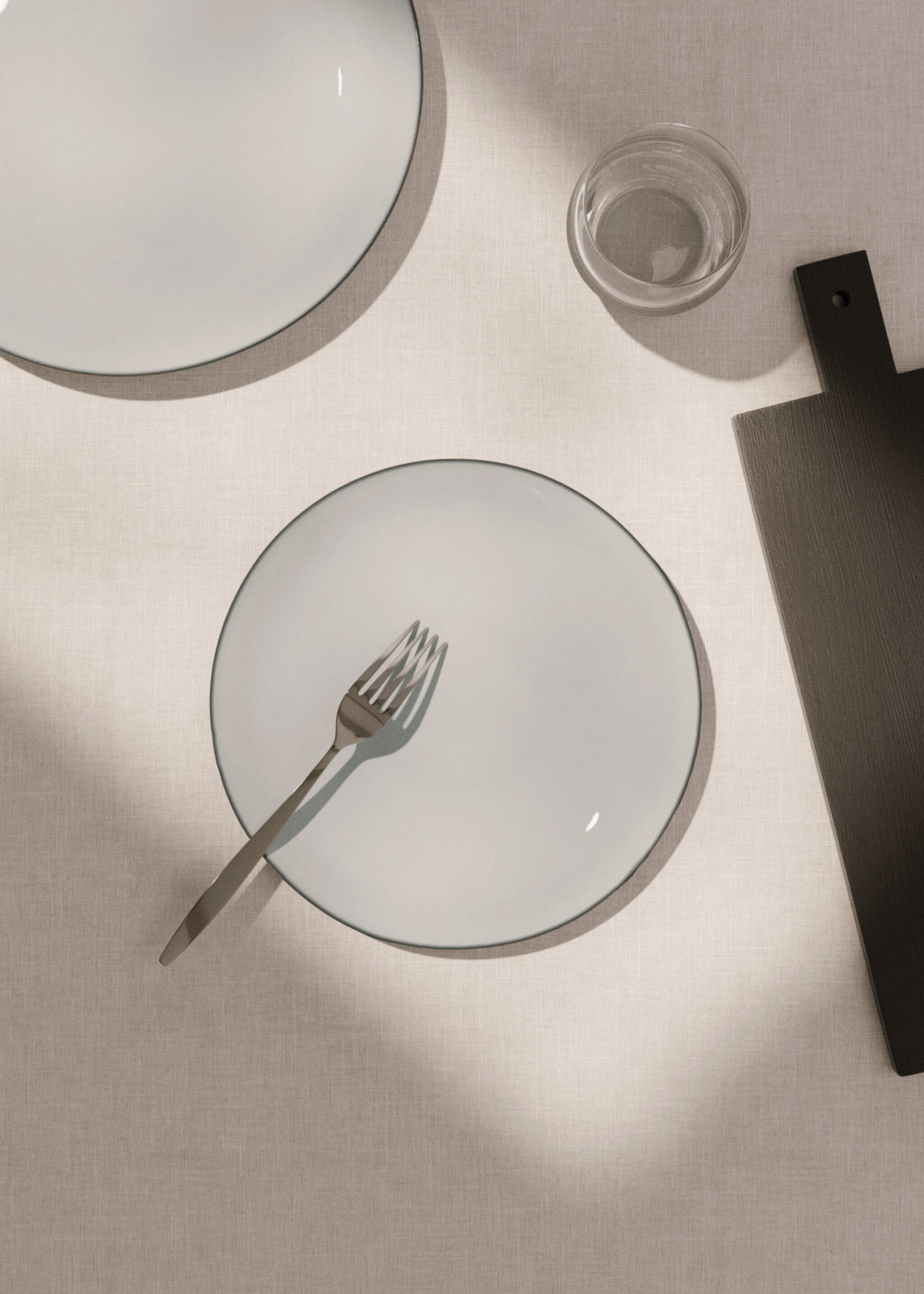 Plato postre gres filo contraste - Plano general