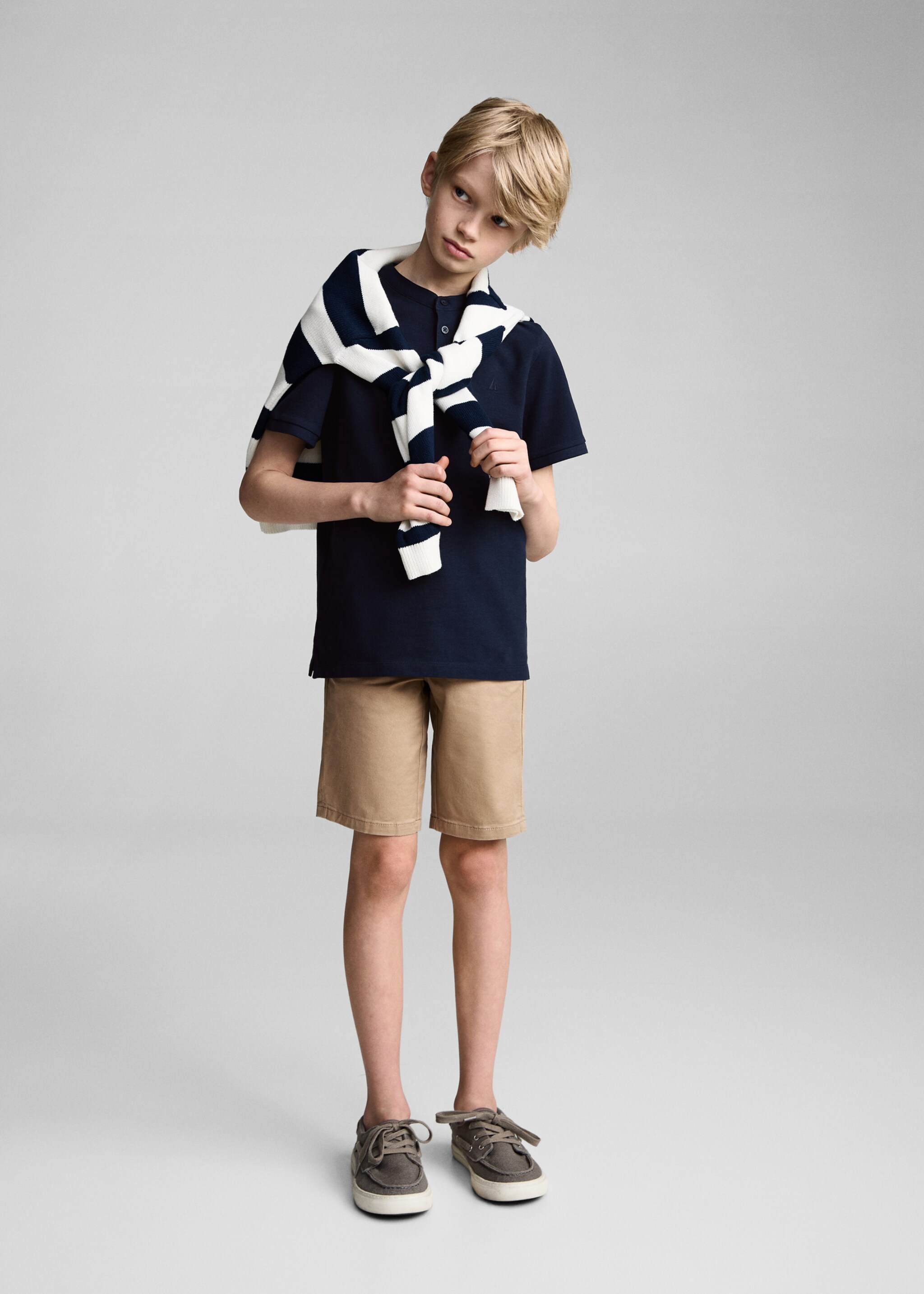 Mao collar polo shirt - General plane