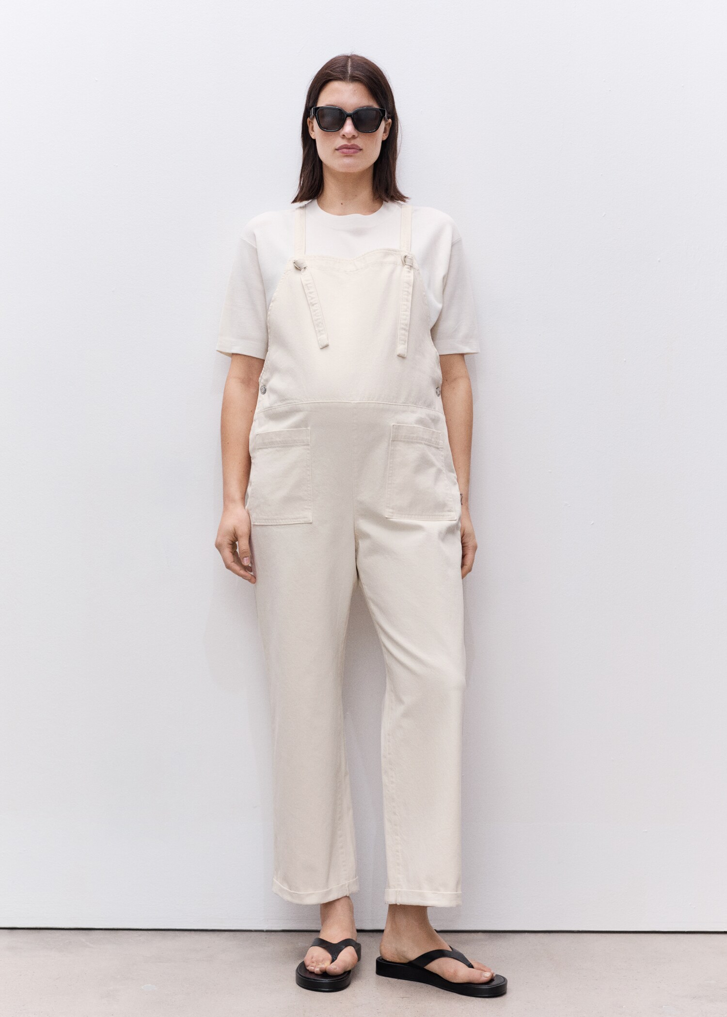 Maternity denim dungarees - General plane