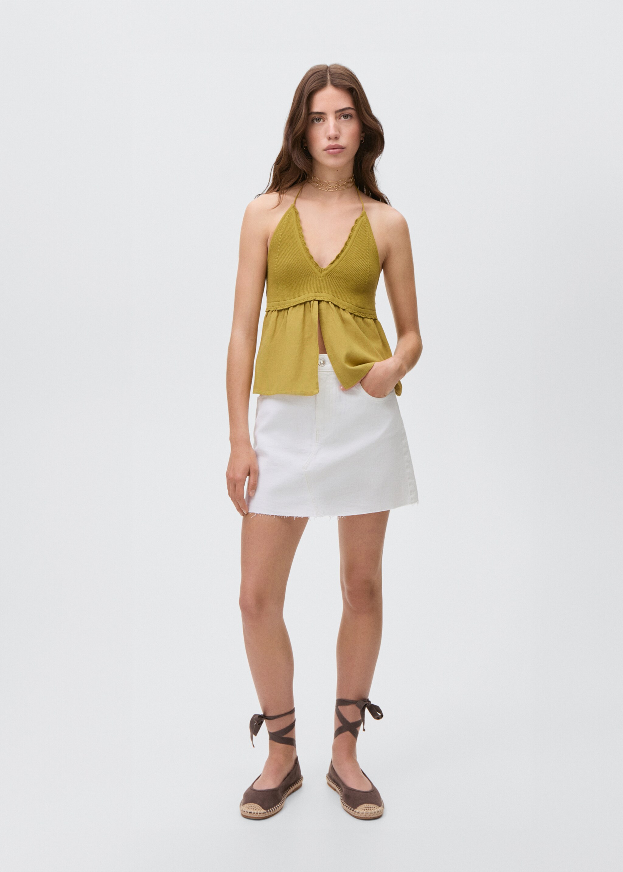 Slit knit top - General plane
