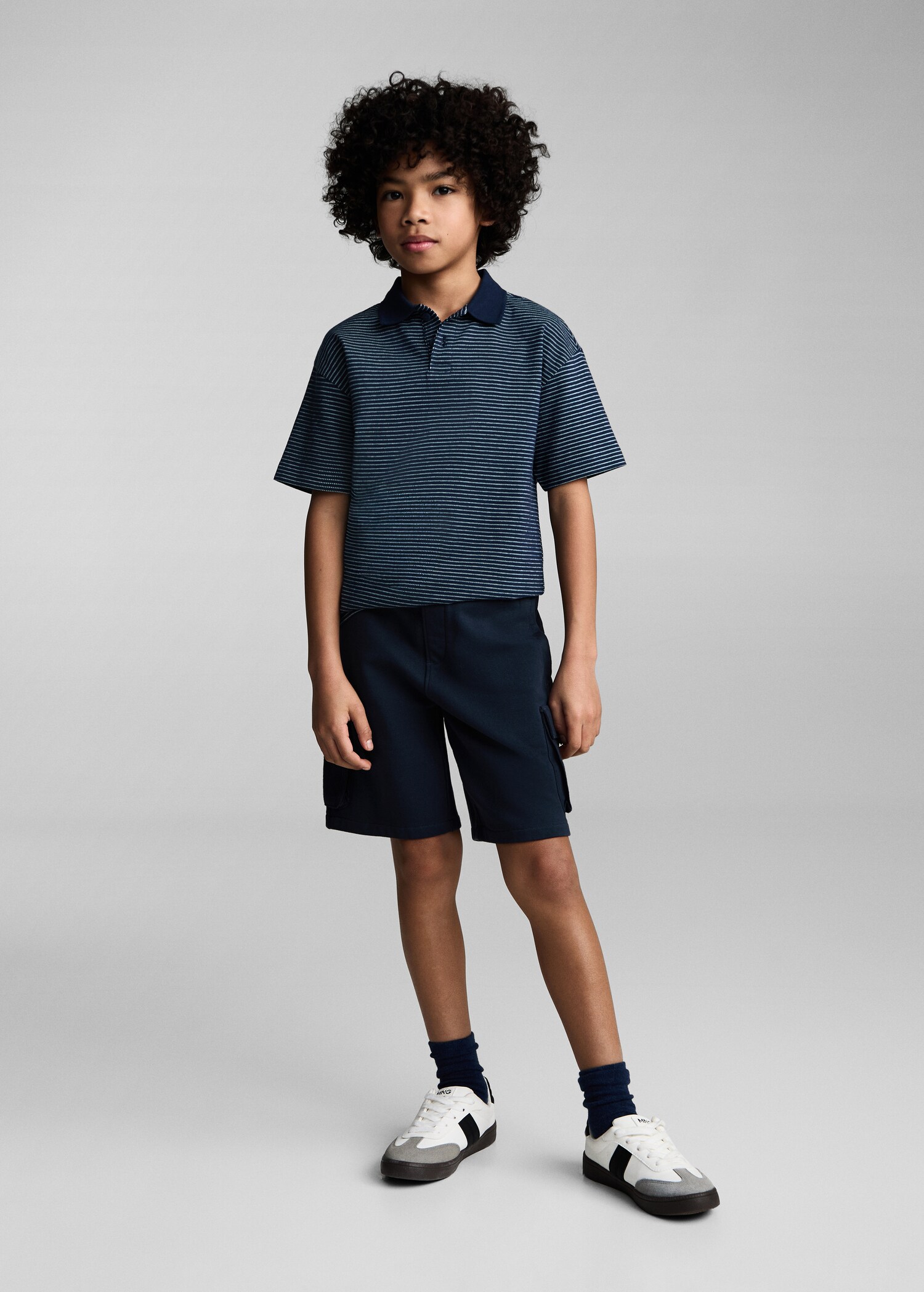 Cargo-Bermudashorts mit Kordelzug - Allgemeine Ansicht