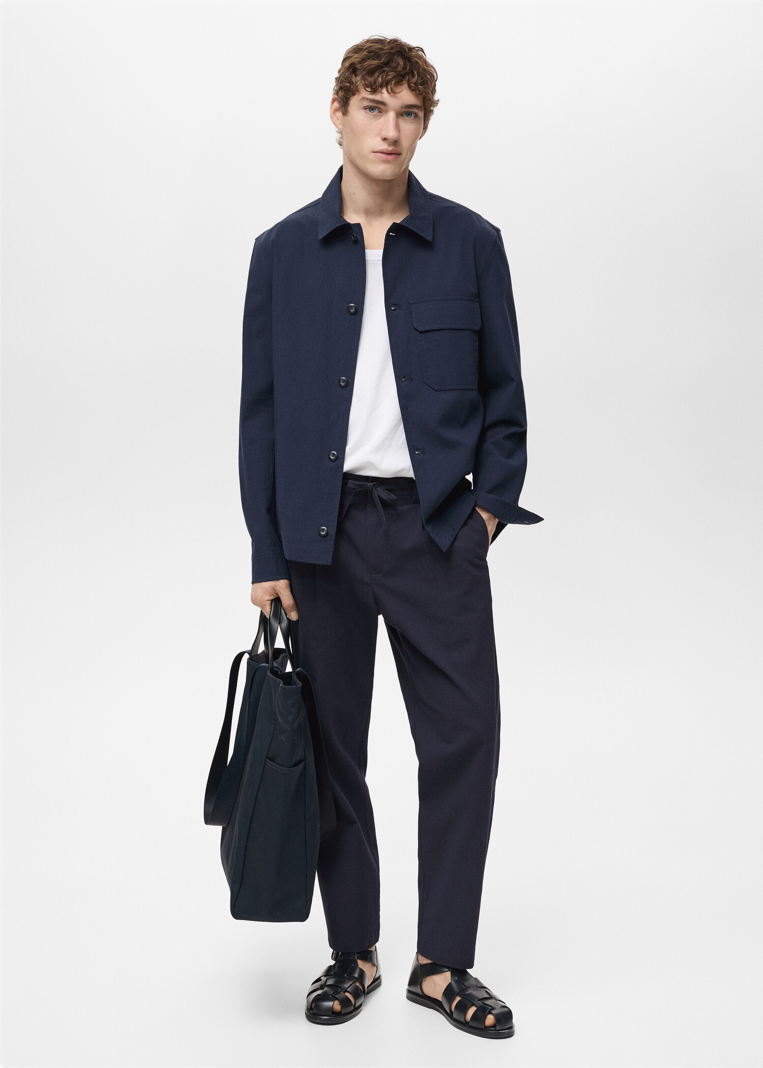 Pantalon coton seersucker - Plan général